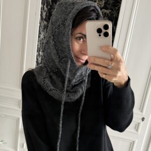 cagoule sequins gris