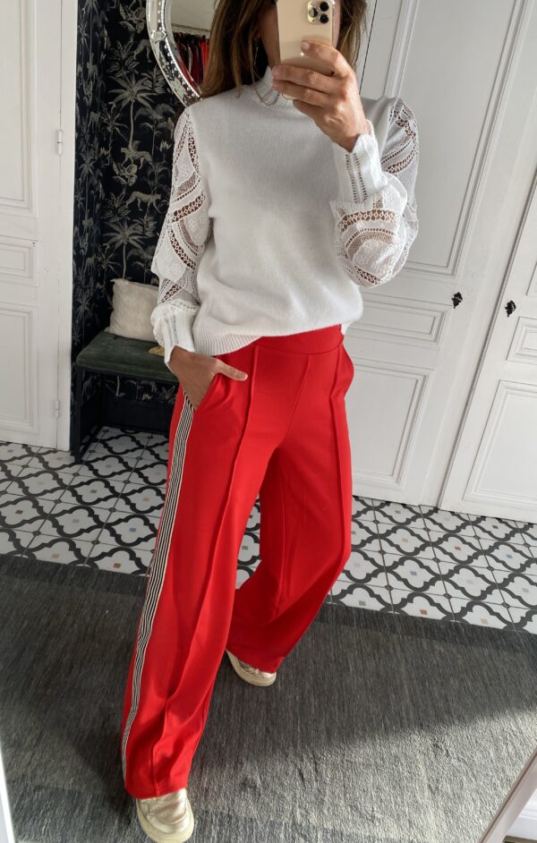 pantlon jogging an'ge patrivy rouge
