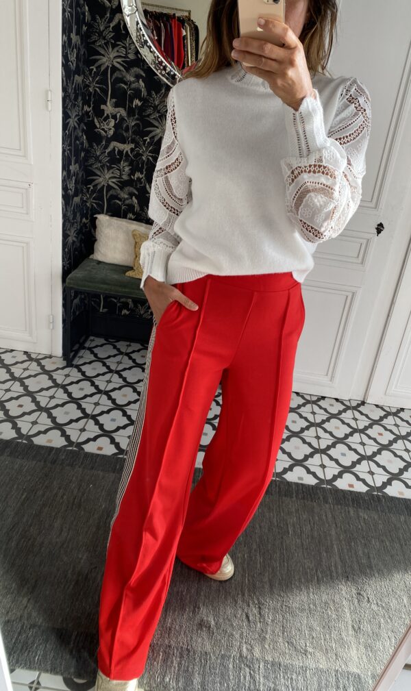 pantlon jogging an'ge patrivy rouge