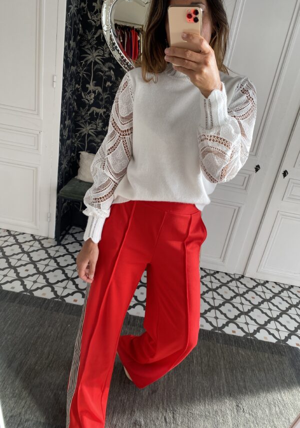 pantlon jogging an'ge patrivy rouge