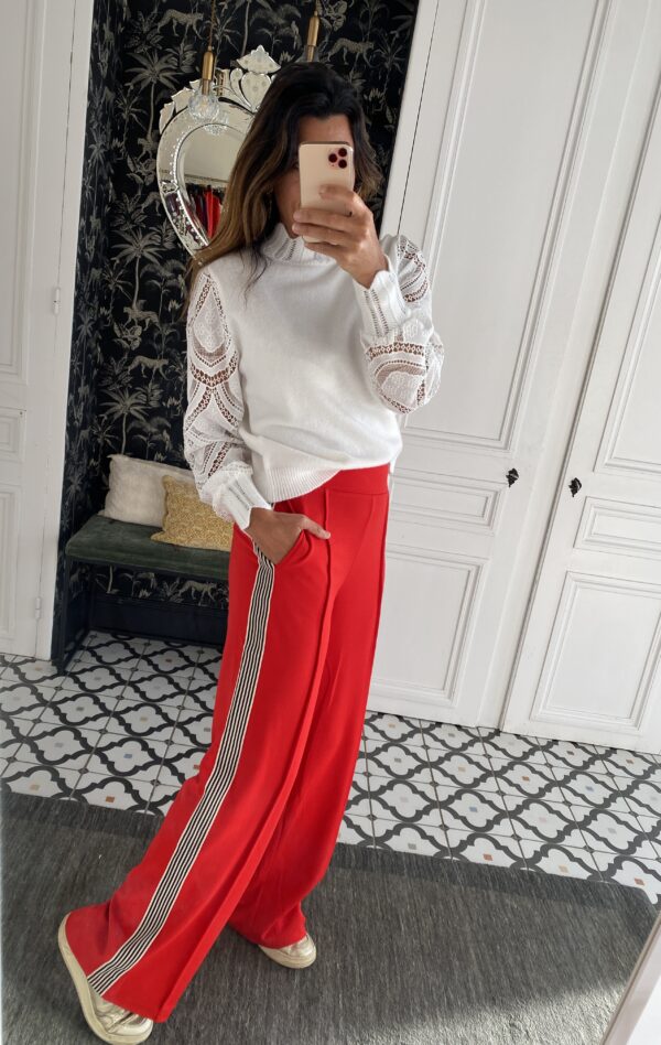 pantlon jogging an'ge patrivy rouge
