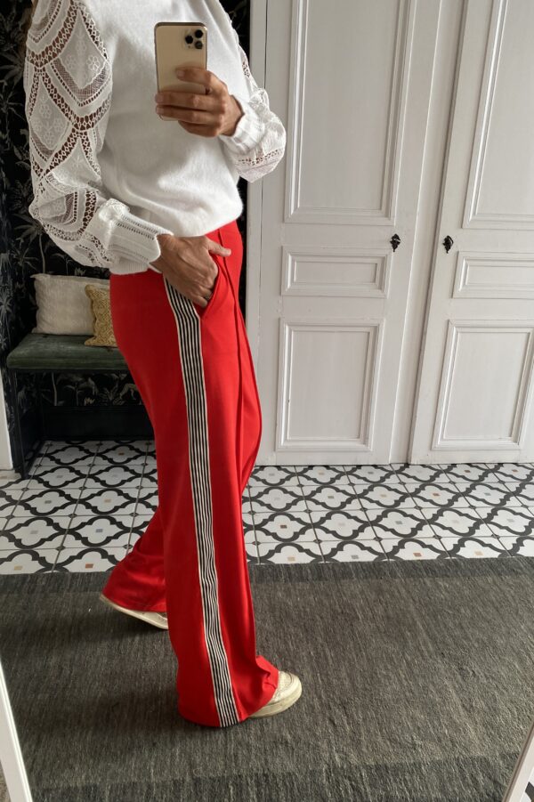 pantlon jogging an'ge patrivy rouge