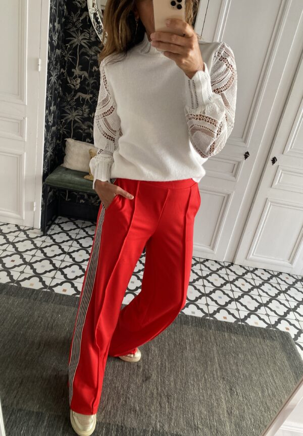 pantlon jogging an'ge patrivy rouge