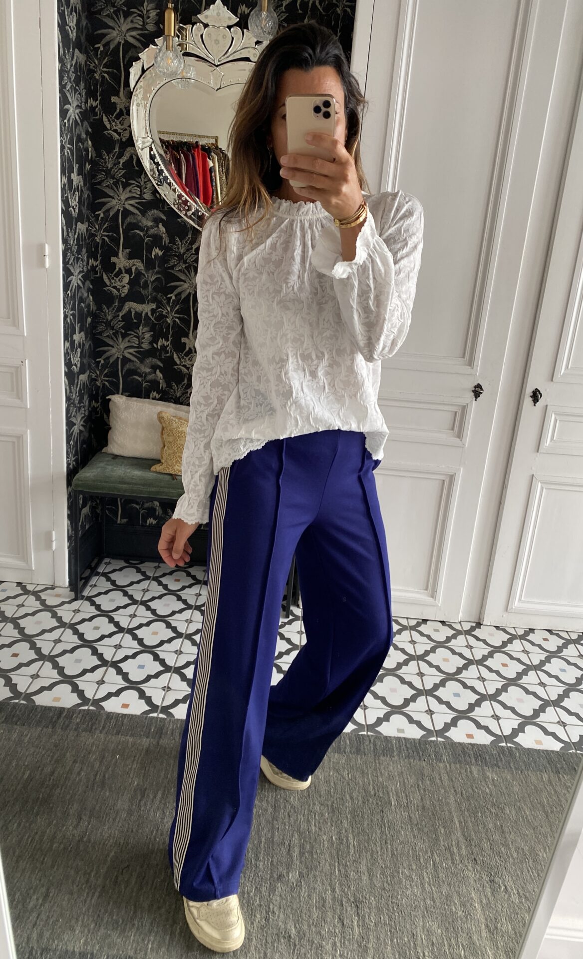 pantlon jogging an'ge patrivy rouge