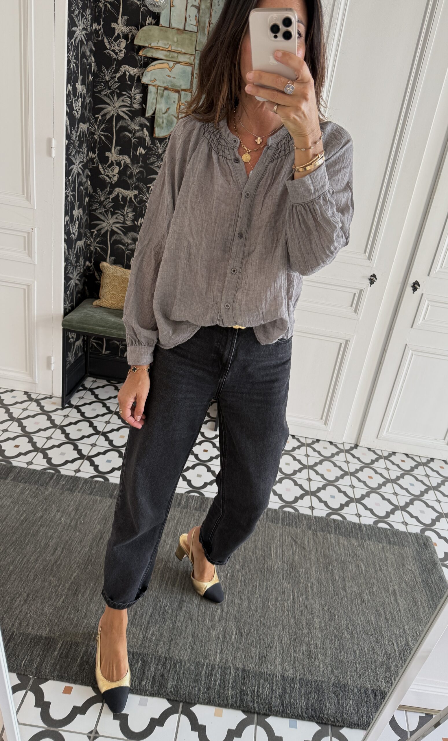 chemise jess col smocké raisin (copie)