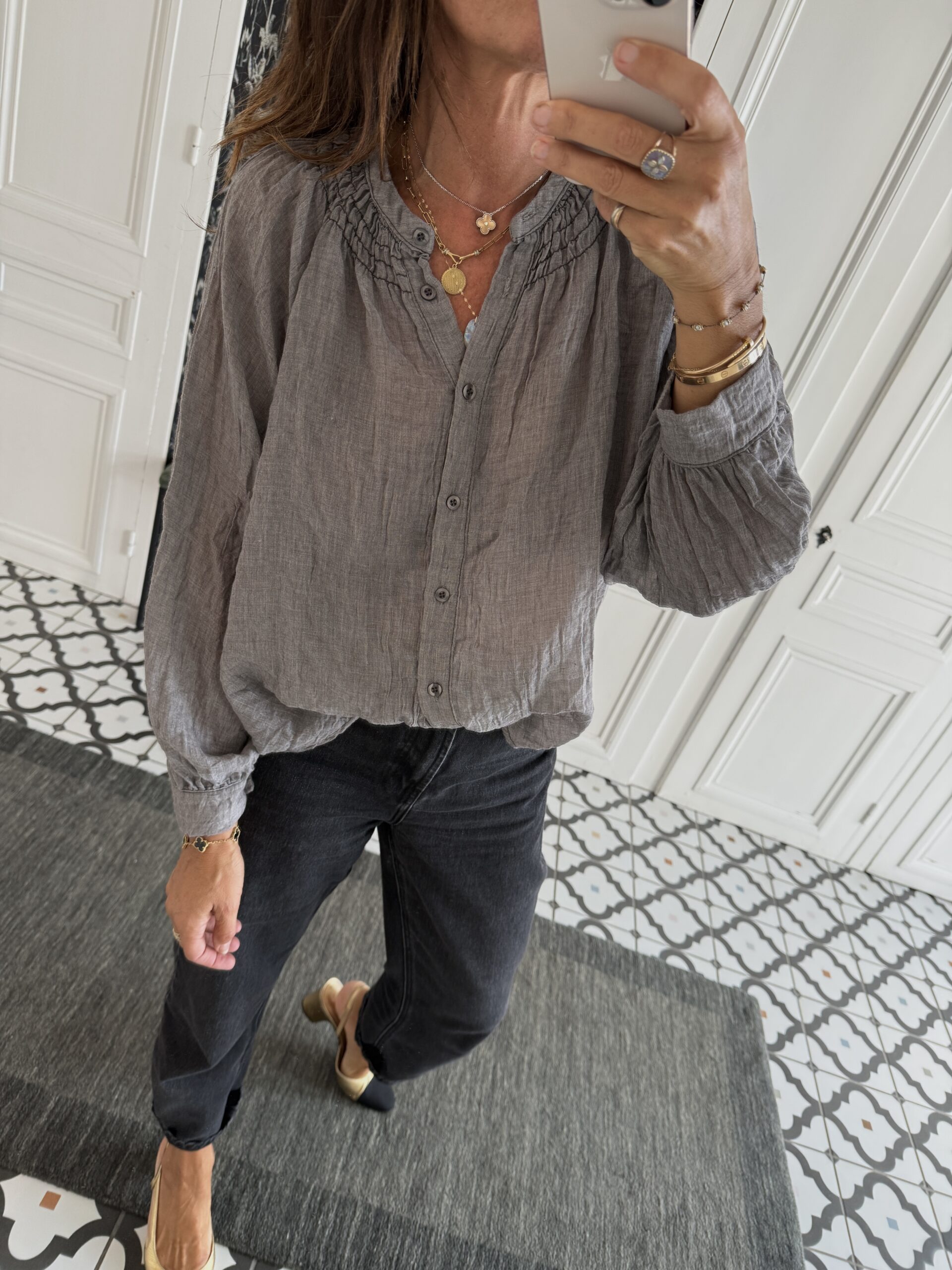 chemise jess col smocké raisin (copie)