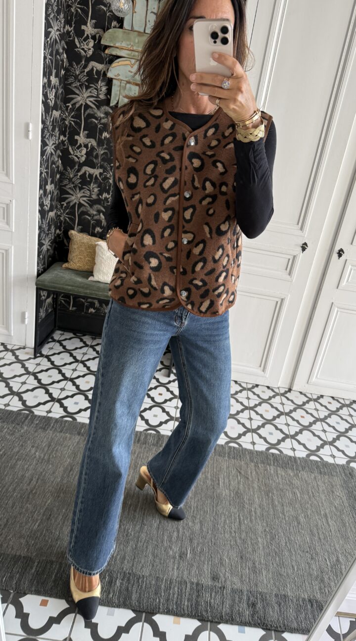 chemise jess col smocké bleu jeans