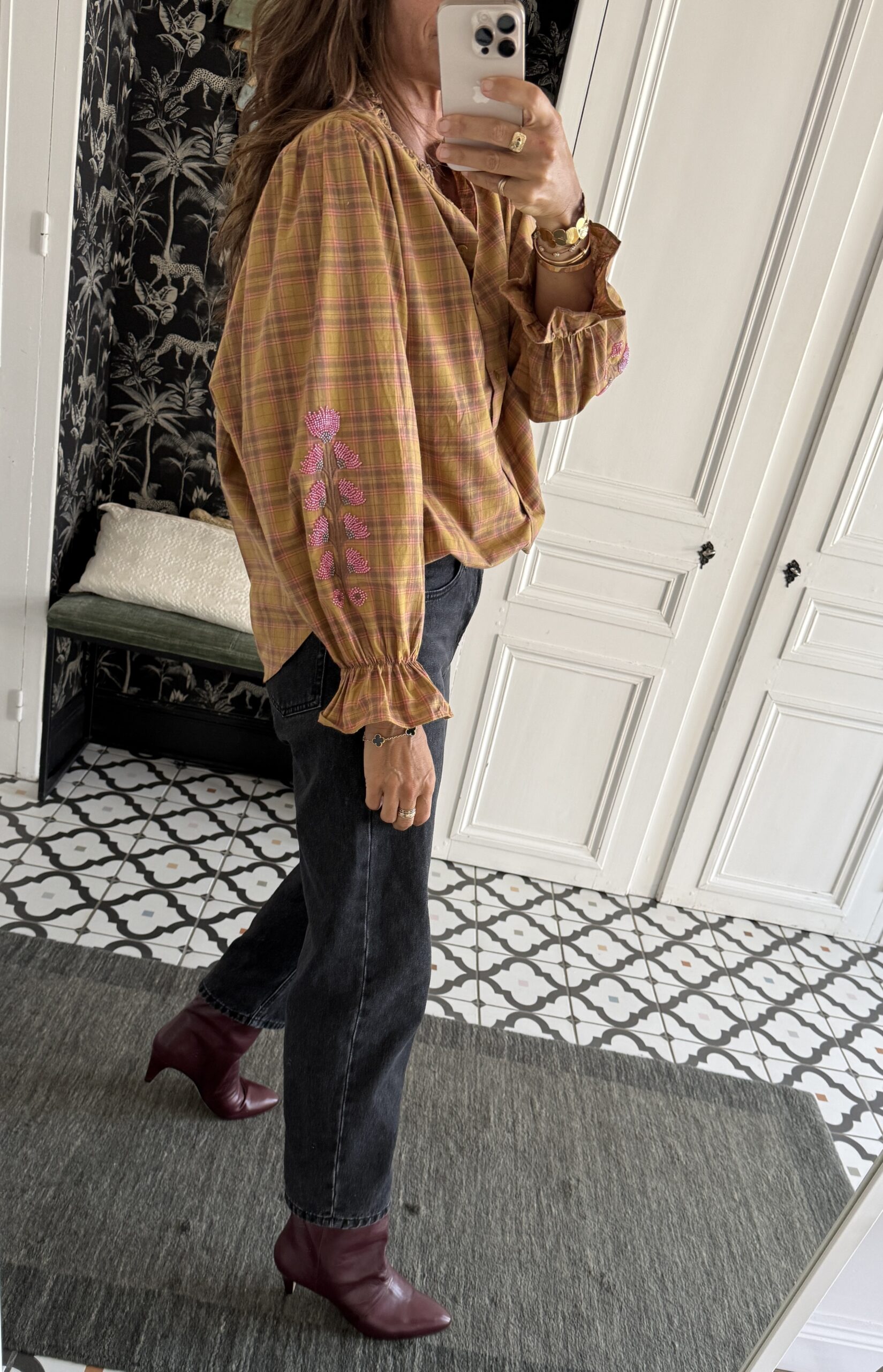 chemise alya carreaux jaune
