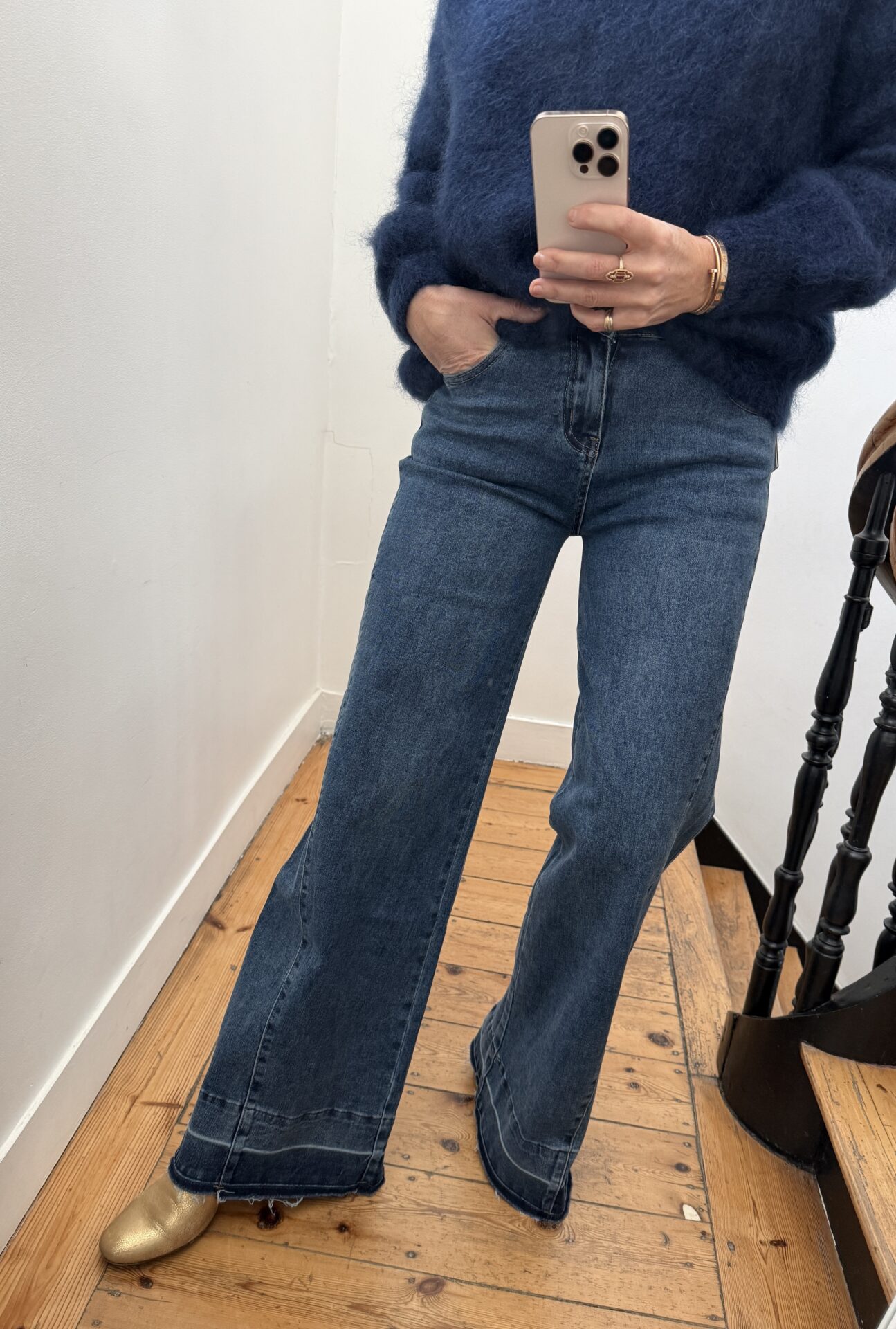 pull coralie kid mohair marine