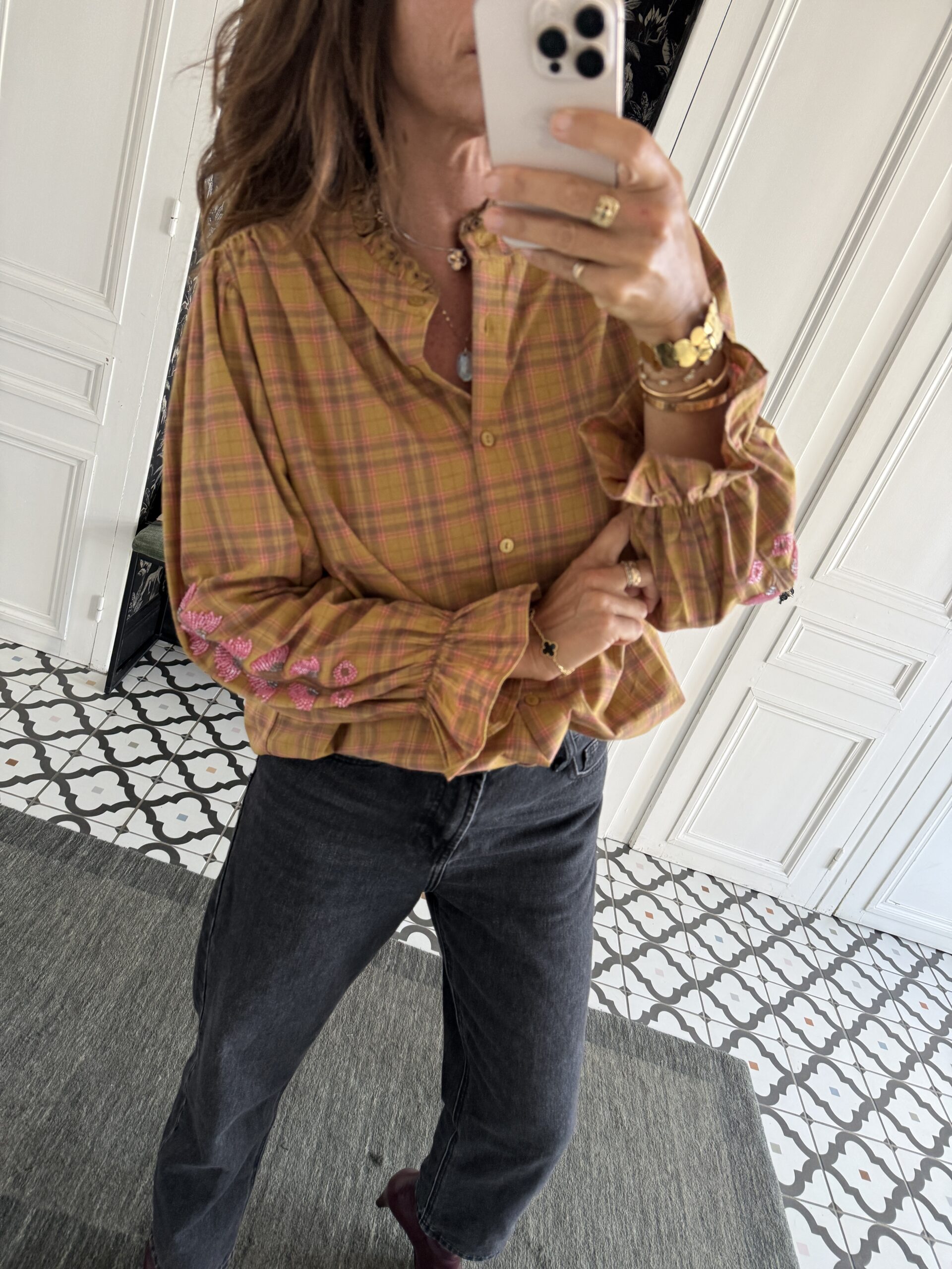 chemise alya carreaux jaune
