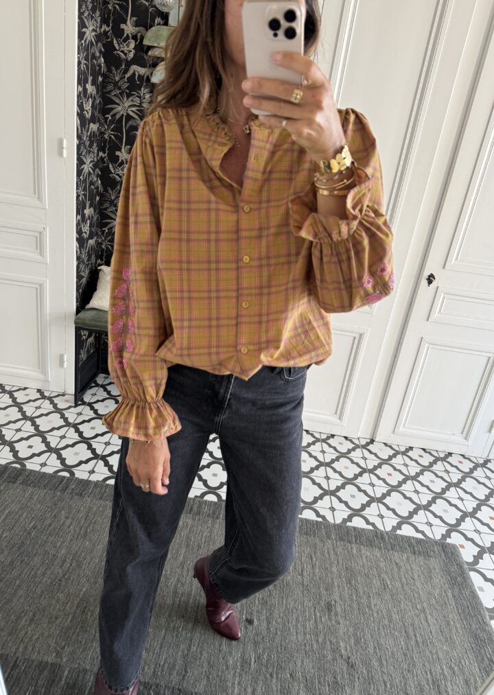 chemise alya carreaux jaune