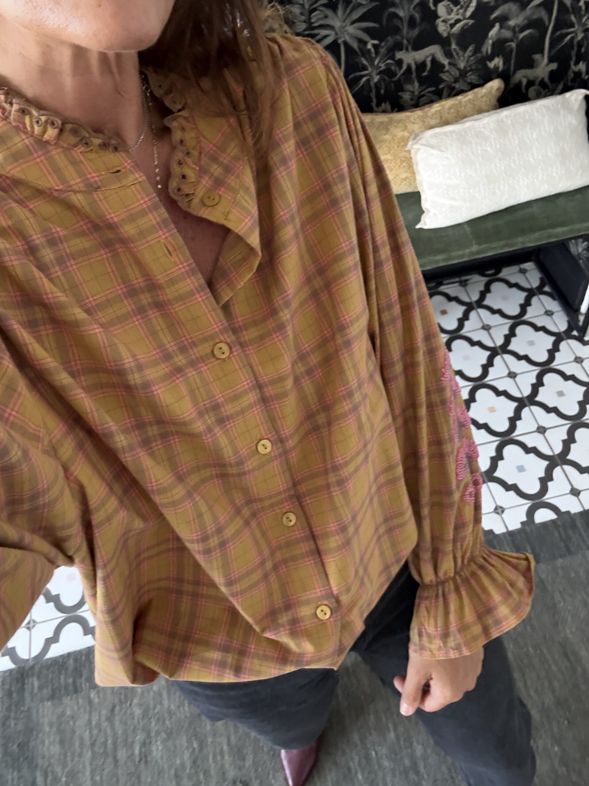 chemise alya carreaux jaune
