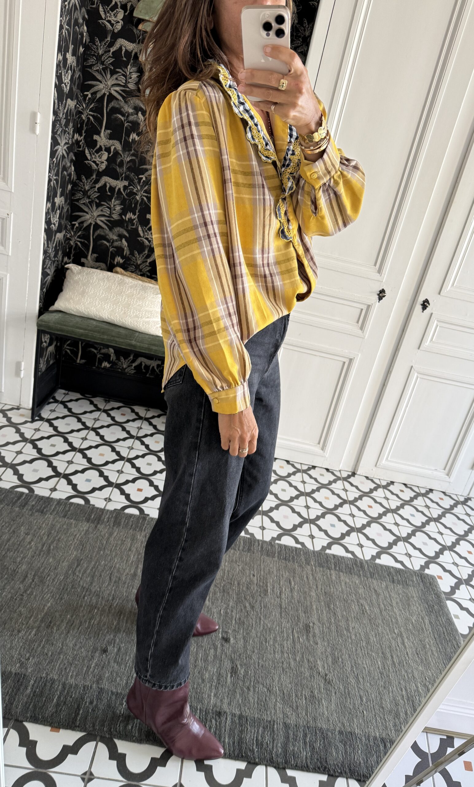 chemise alya carreaux jaune