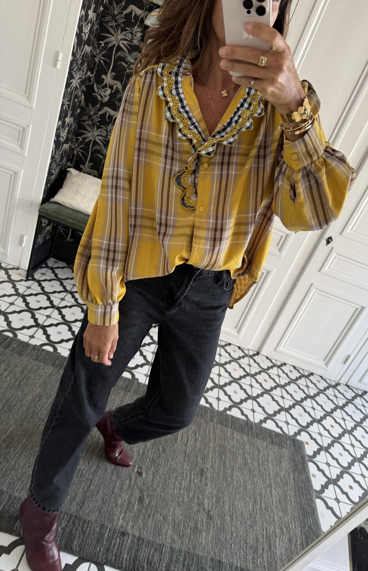 chemise alya carreaux jaune