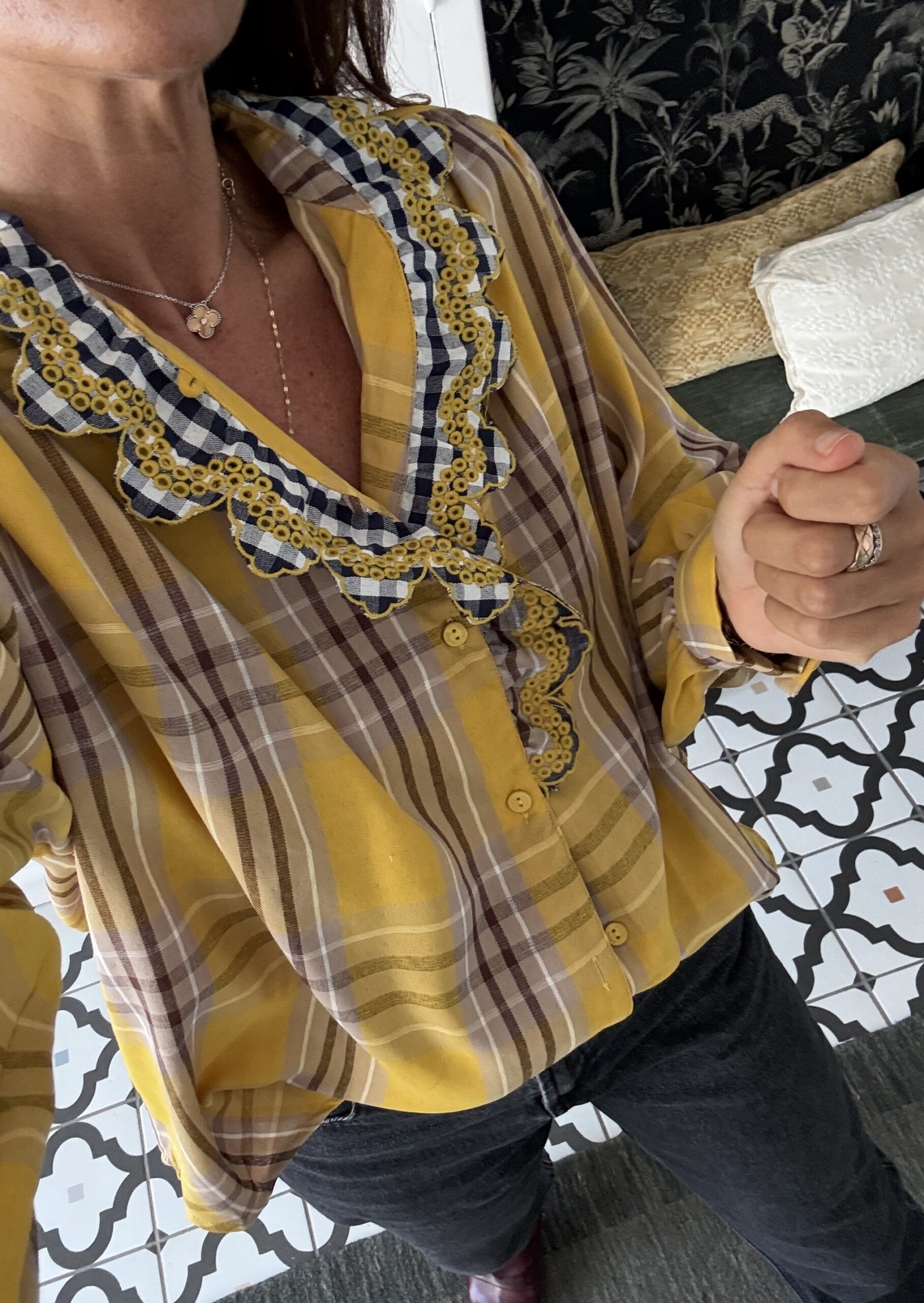 chemise alya carreaux jaune