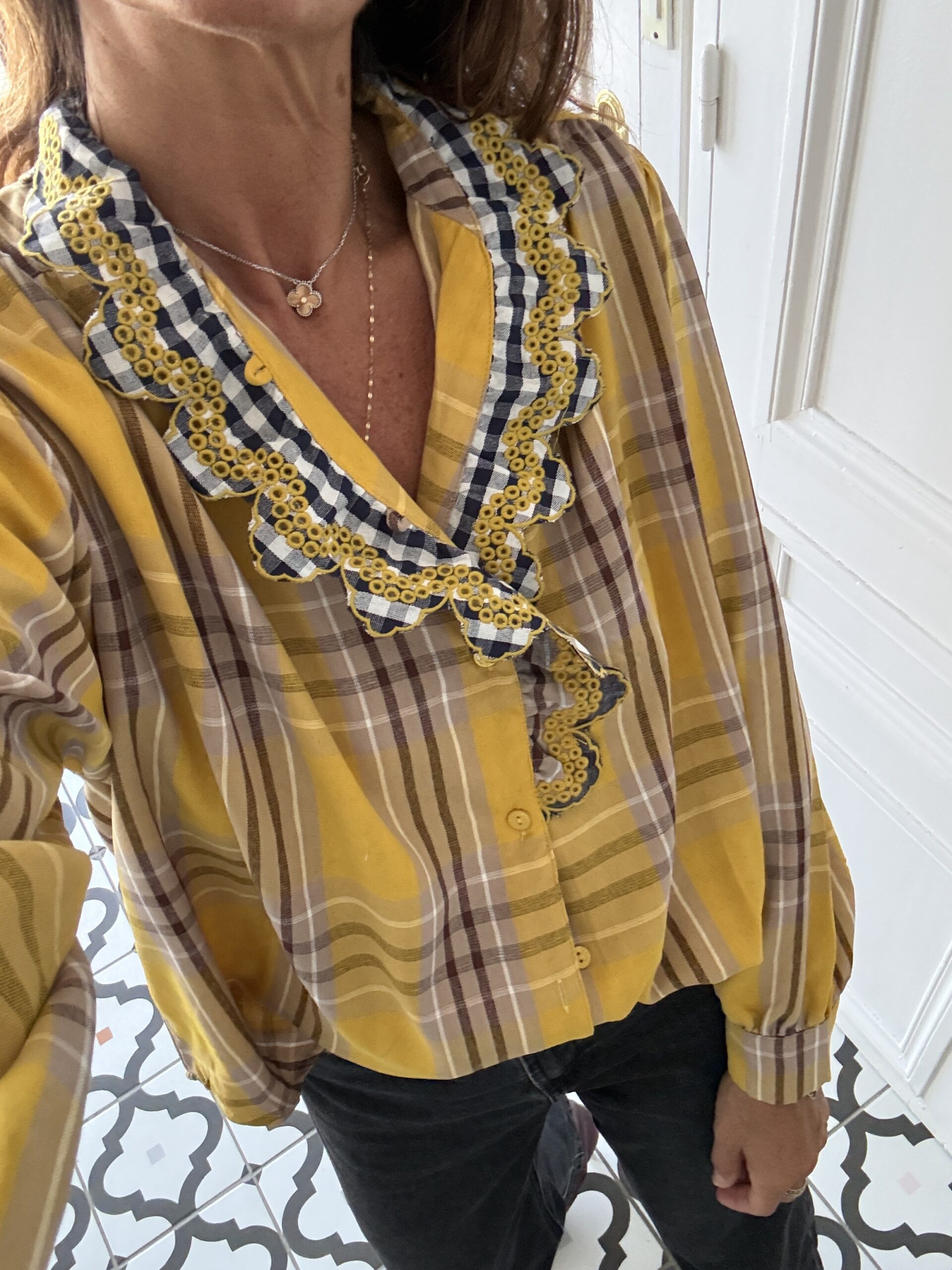chemise alya carreaux jaune