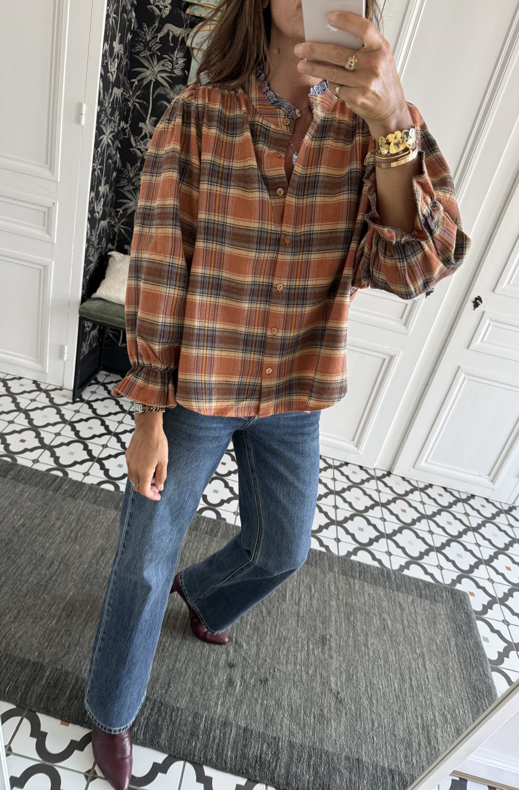 chemise alya carreaux jaune