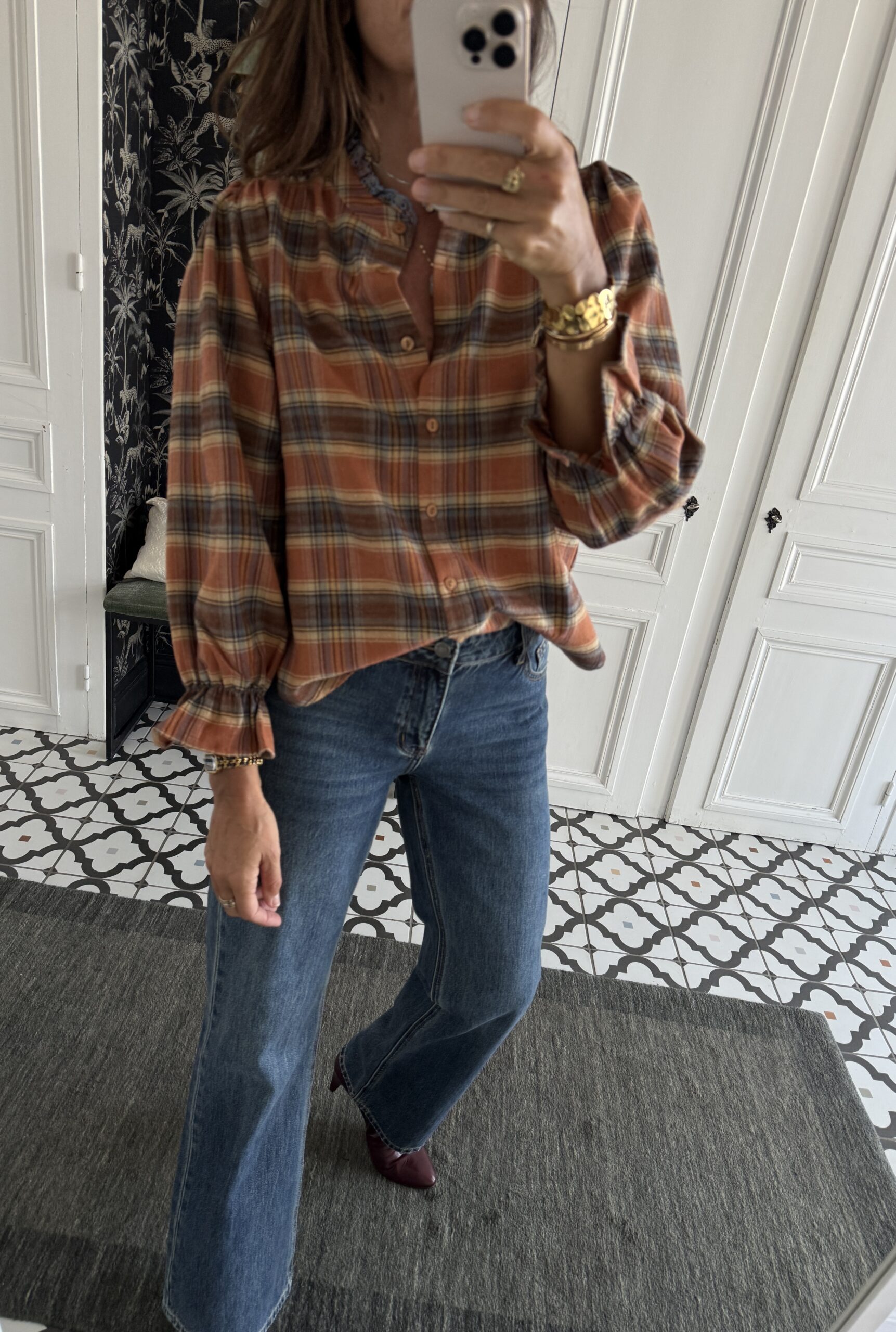 chemise alya carreaux jaune