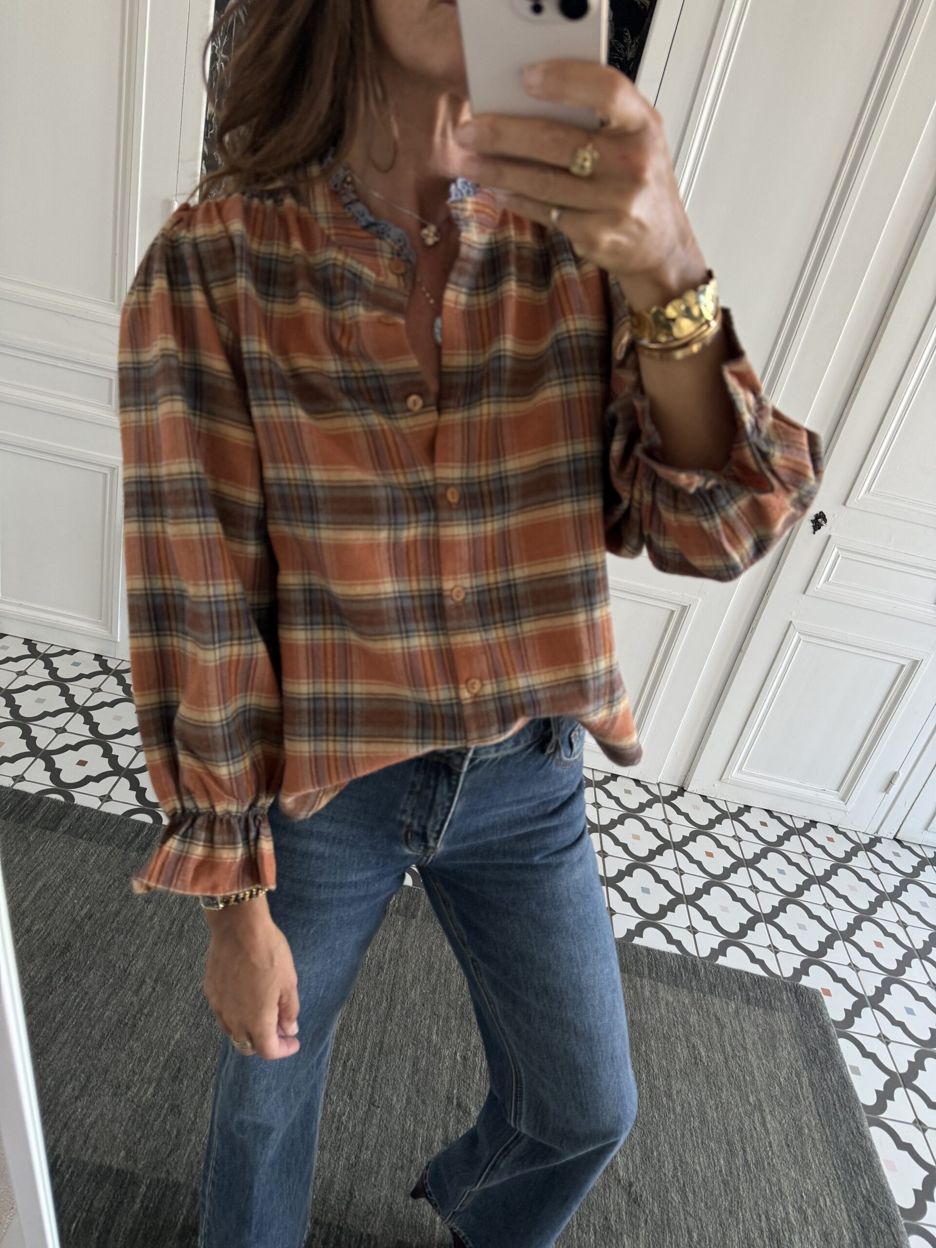 chemise alya carreaux jaune