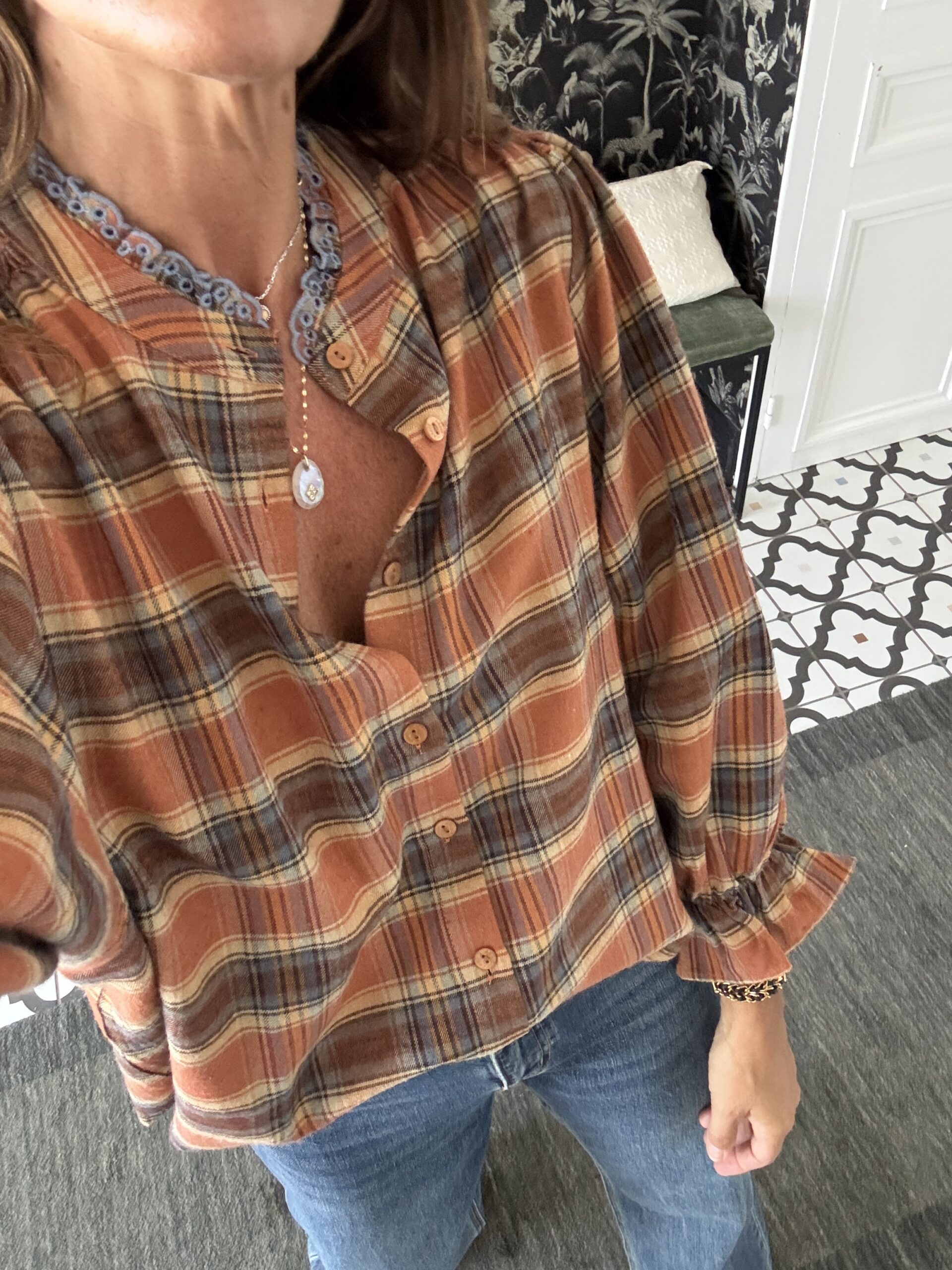 chemise alya carreaux jaune