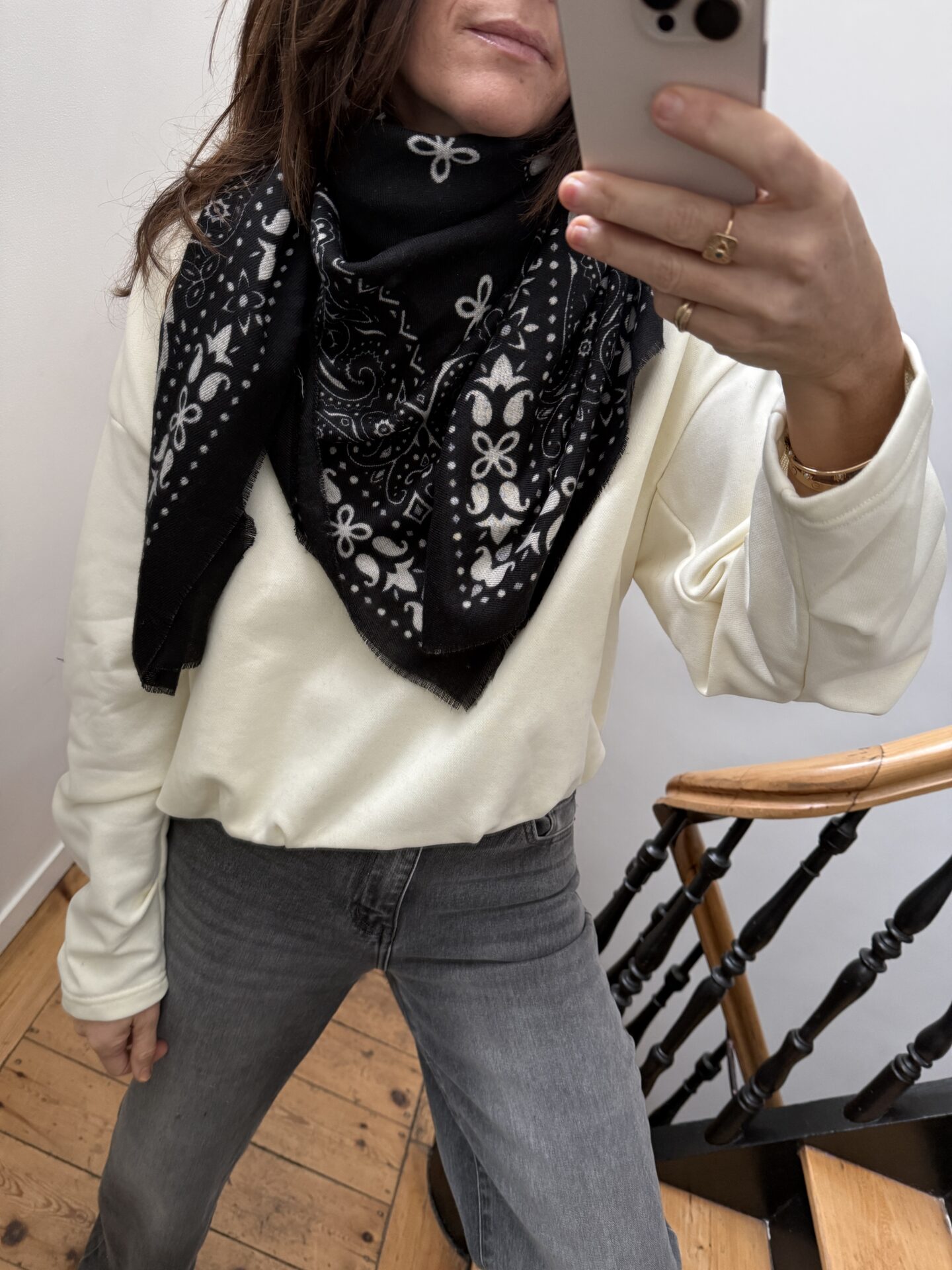 foulard bandana doux noir 4