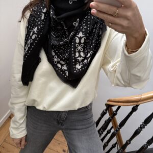foulard bandana doux noir 4