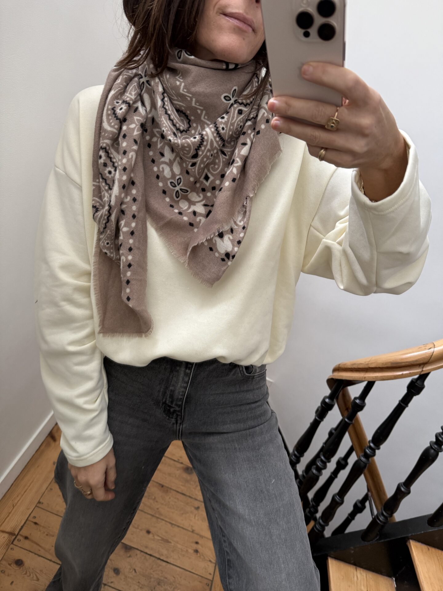 foulard bandana doux noir 4