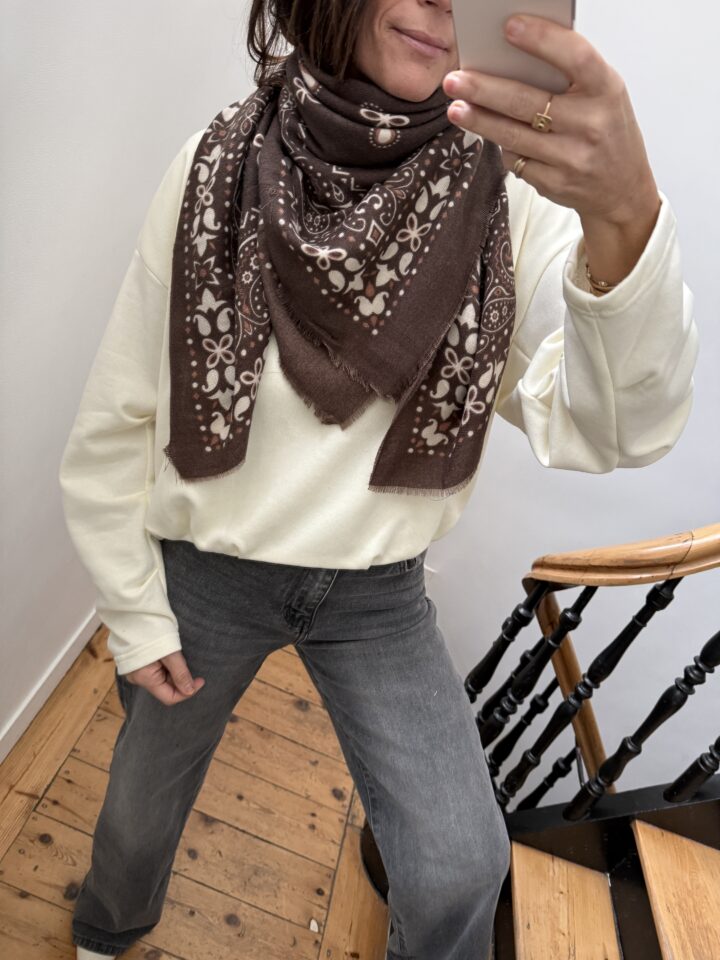 foulard bandana doux noir 4