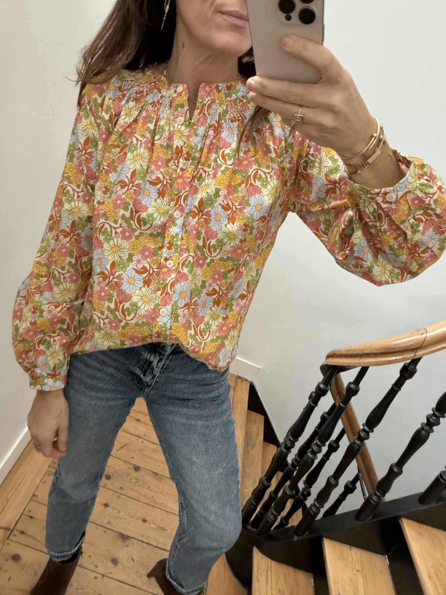 chemise écru noeud brodée