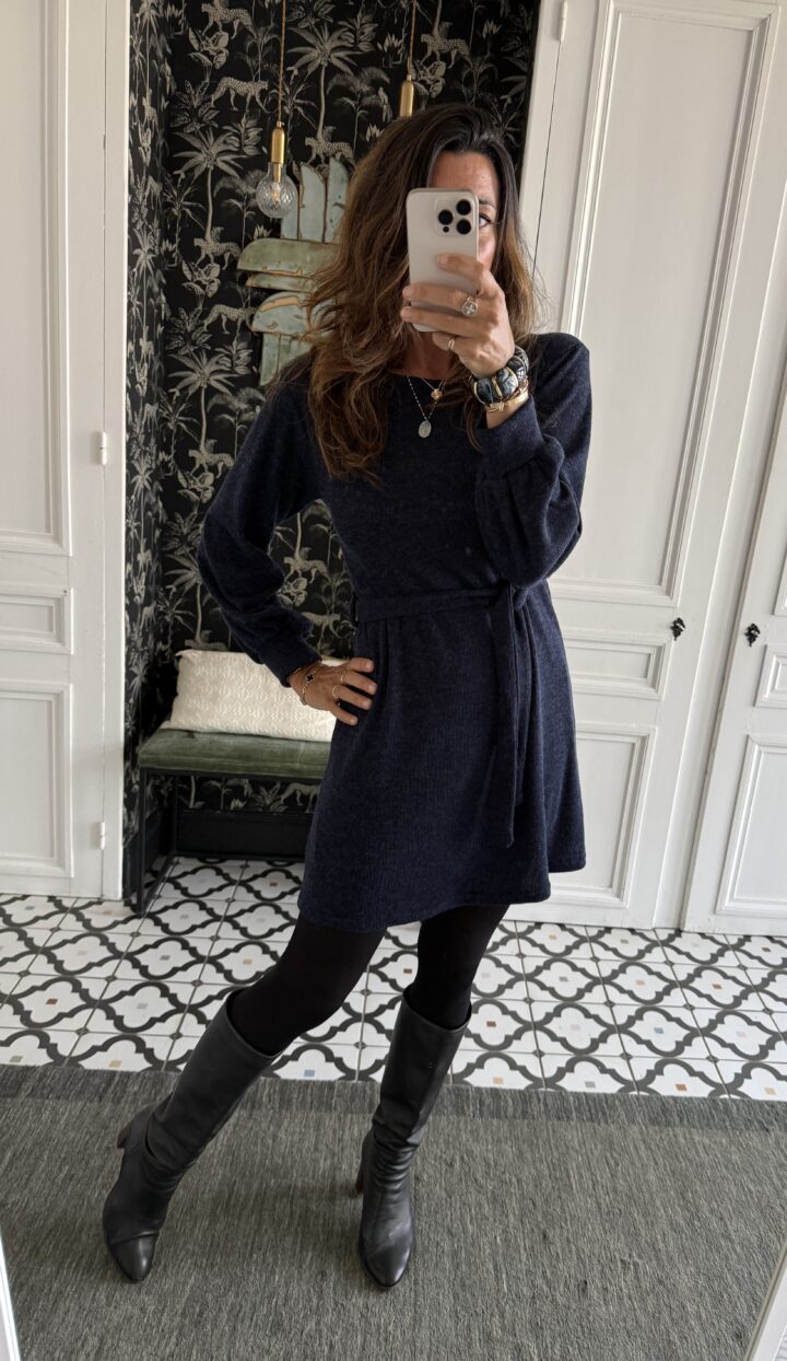 robe debo maille noir