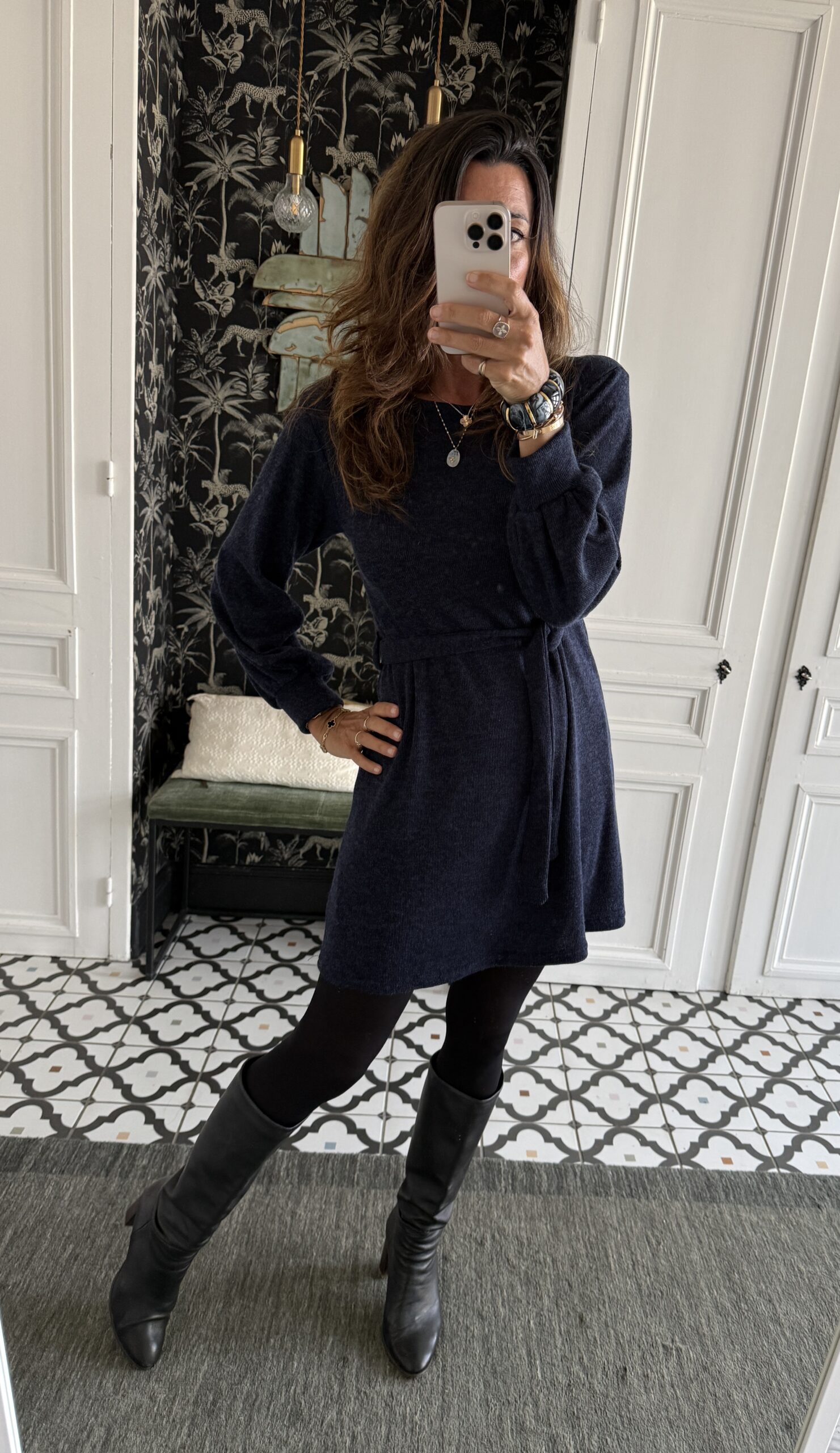robe debo maille noir
