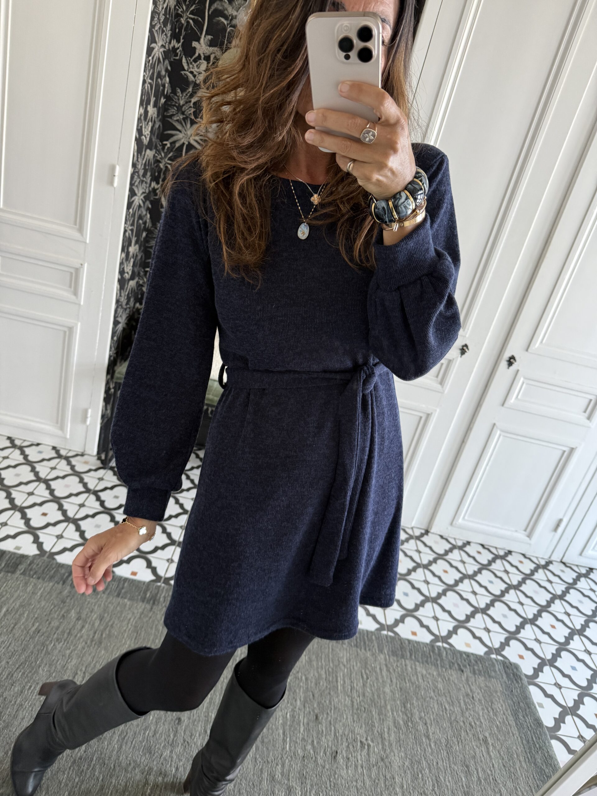 robe debo maille noir