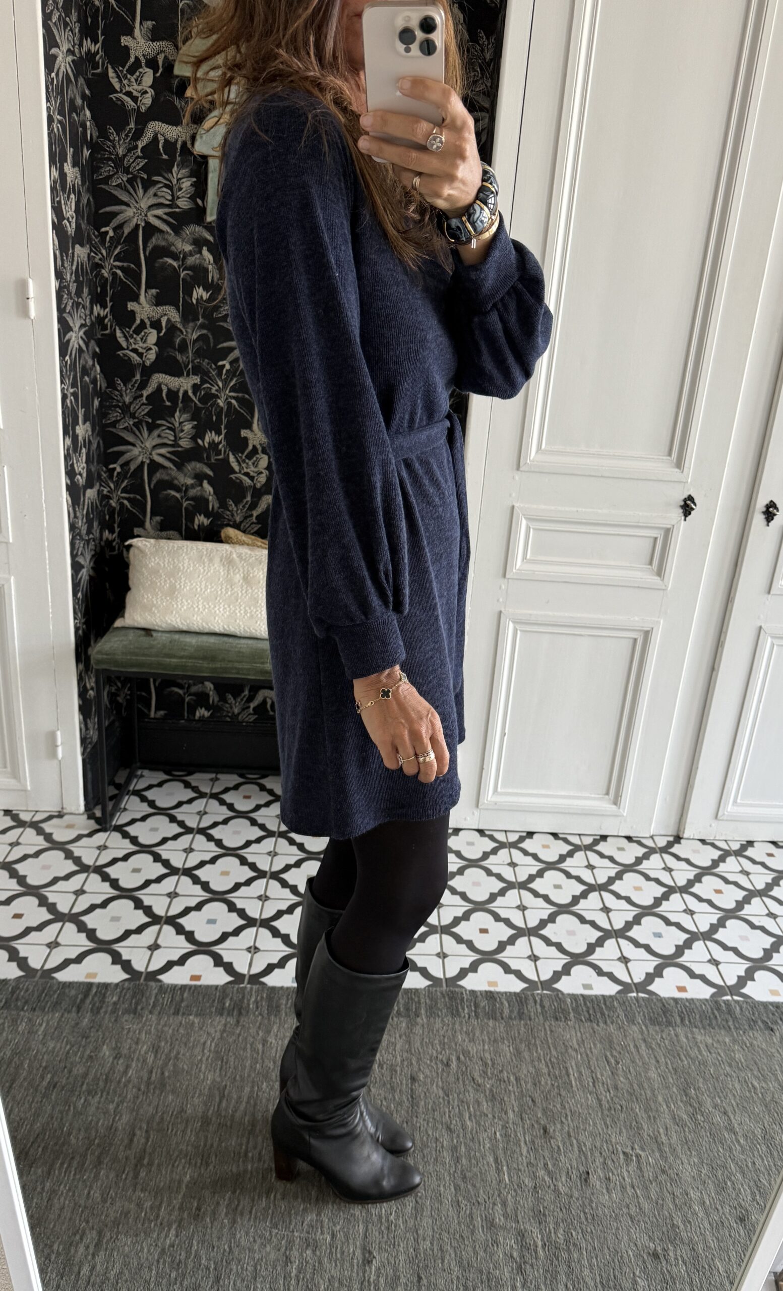 robe debo maille noir