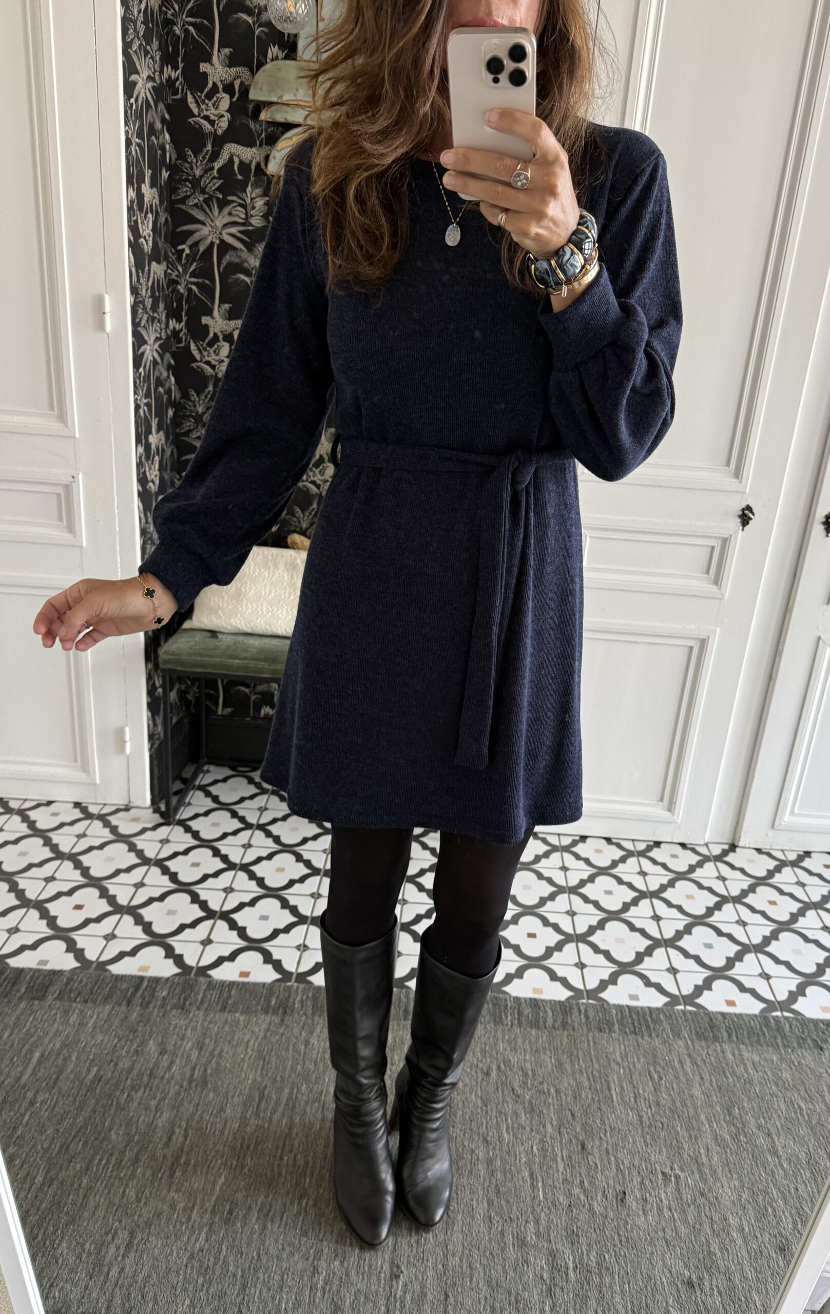 robe debo maille noir