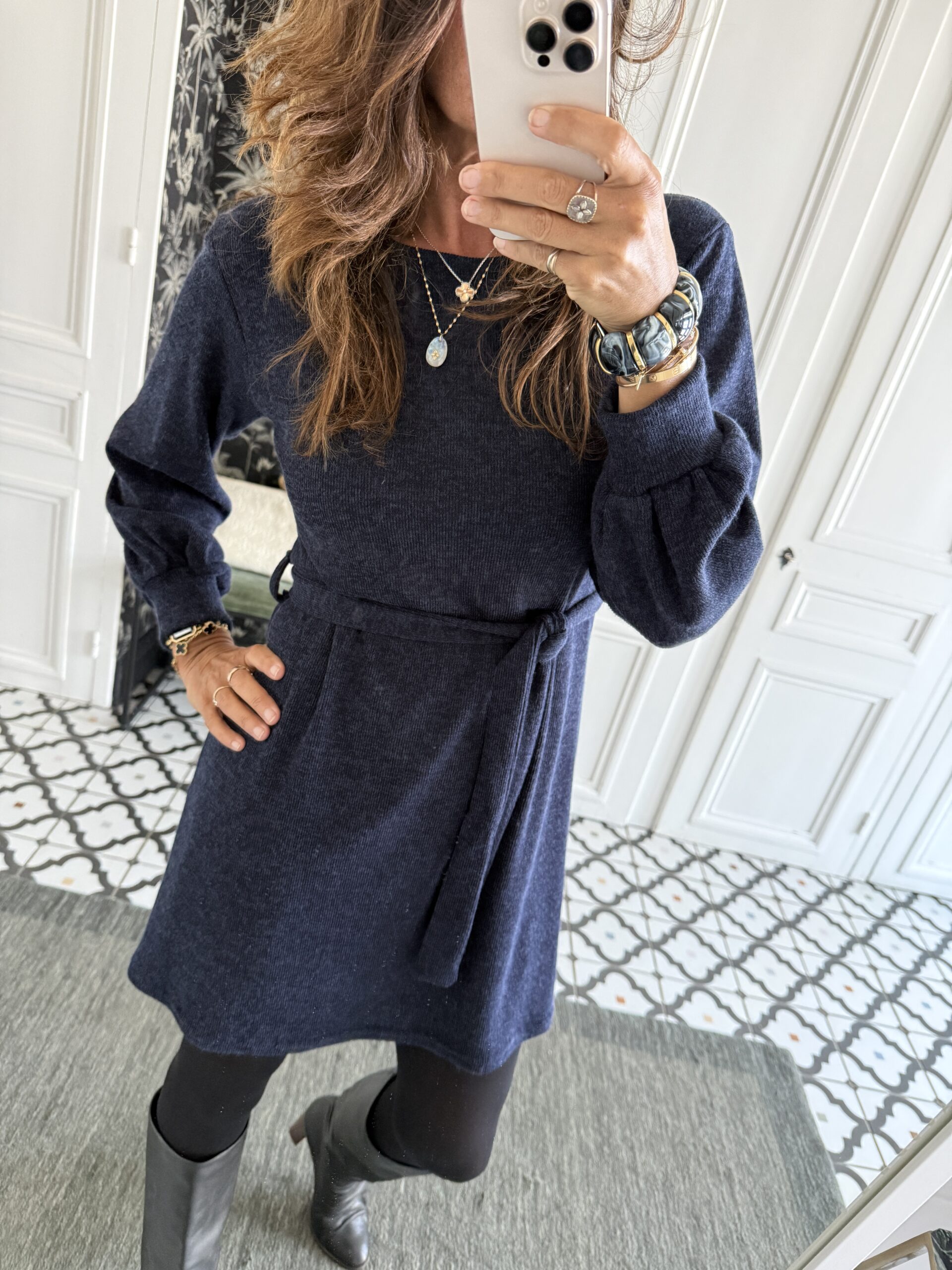 robe debo maille noir