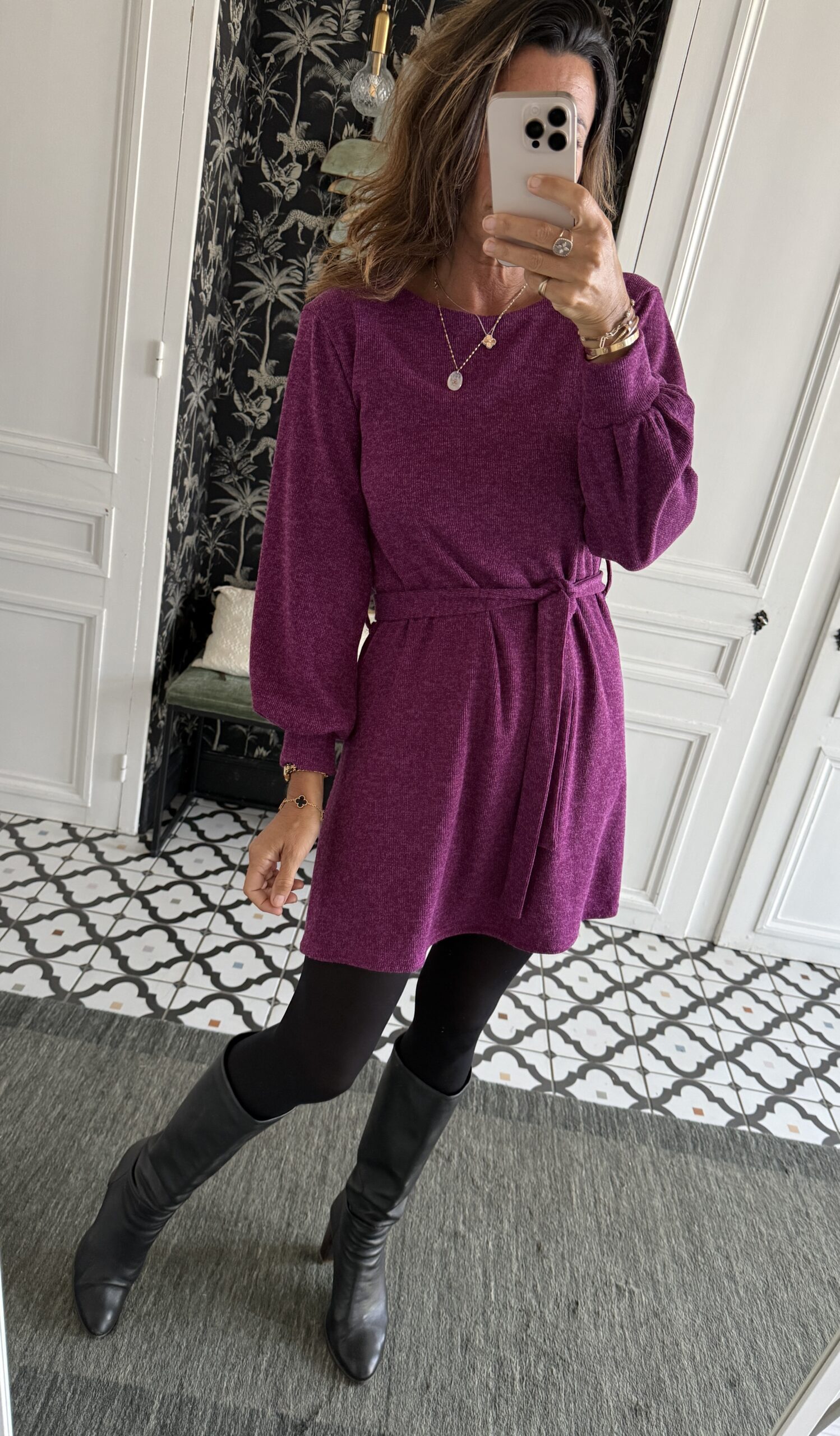 robe debo maille noir