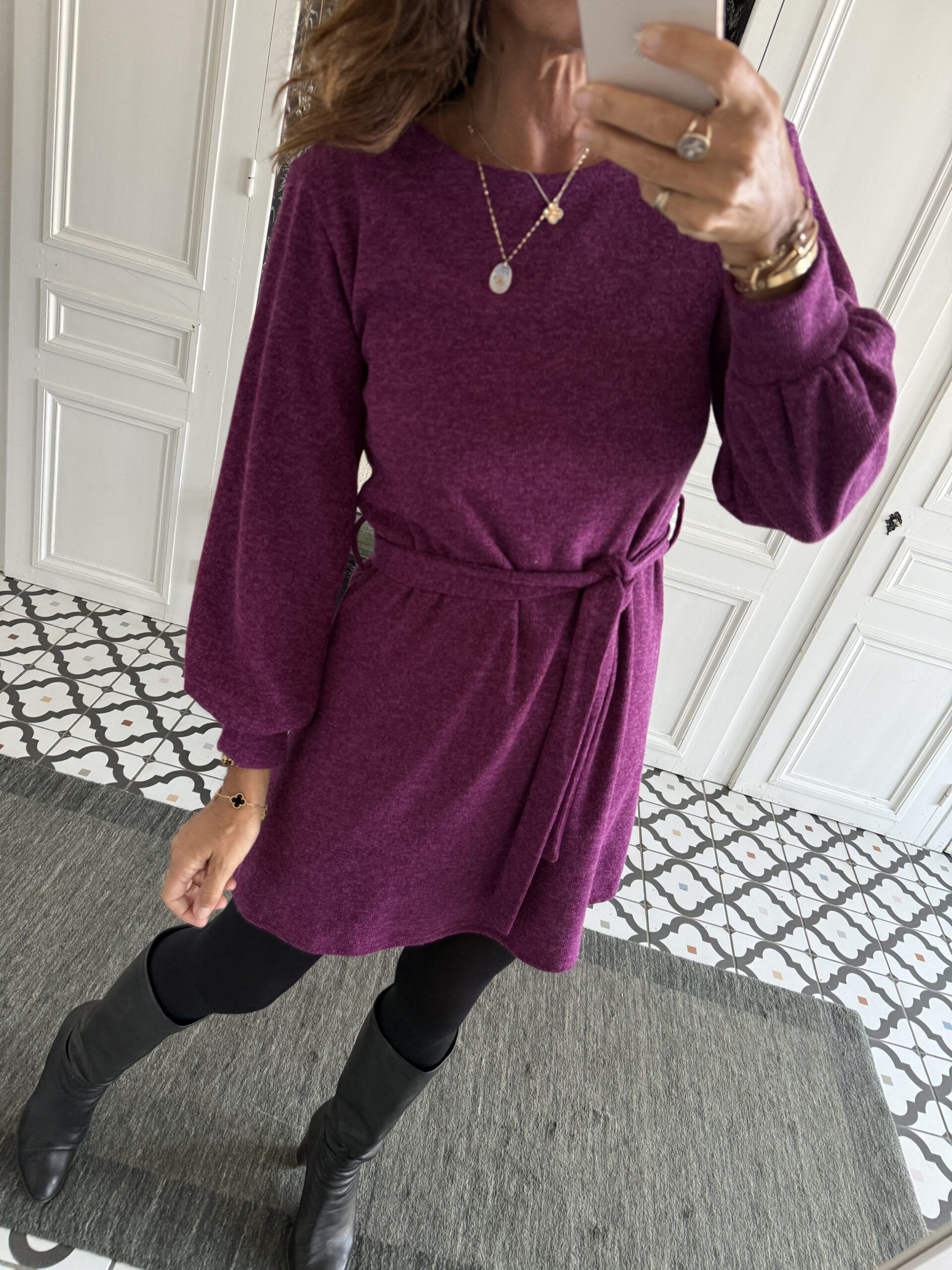 robe debo maille noir
