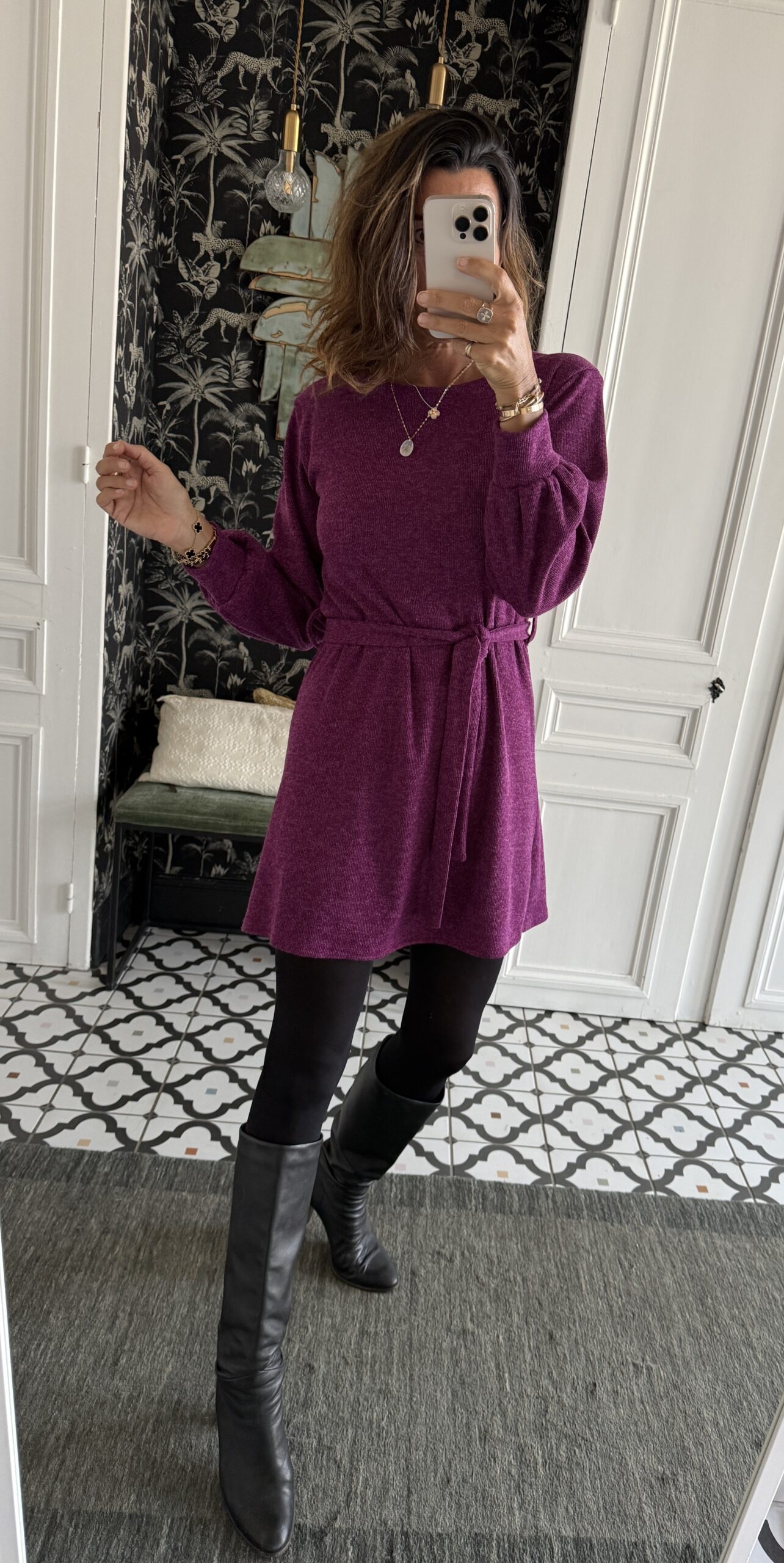robe debo maille noir