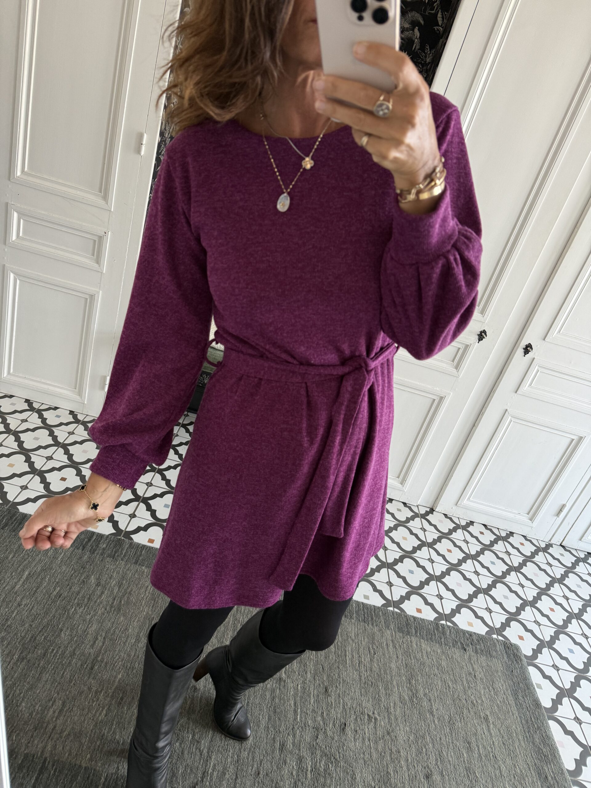 robe debo maille noir