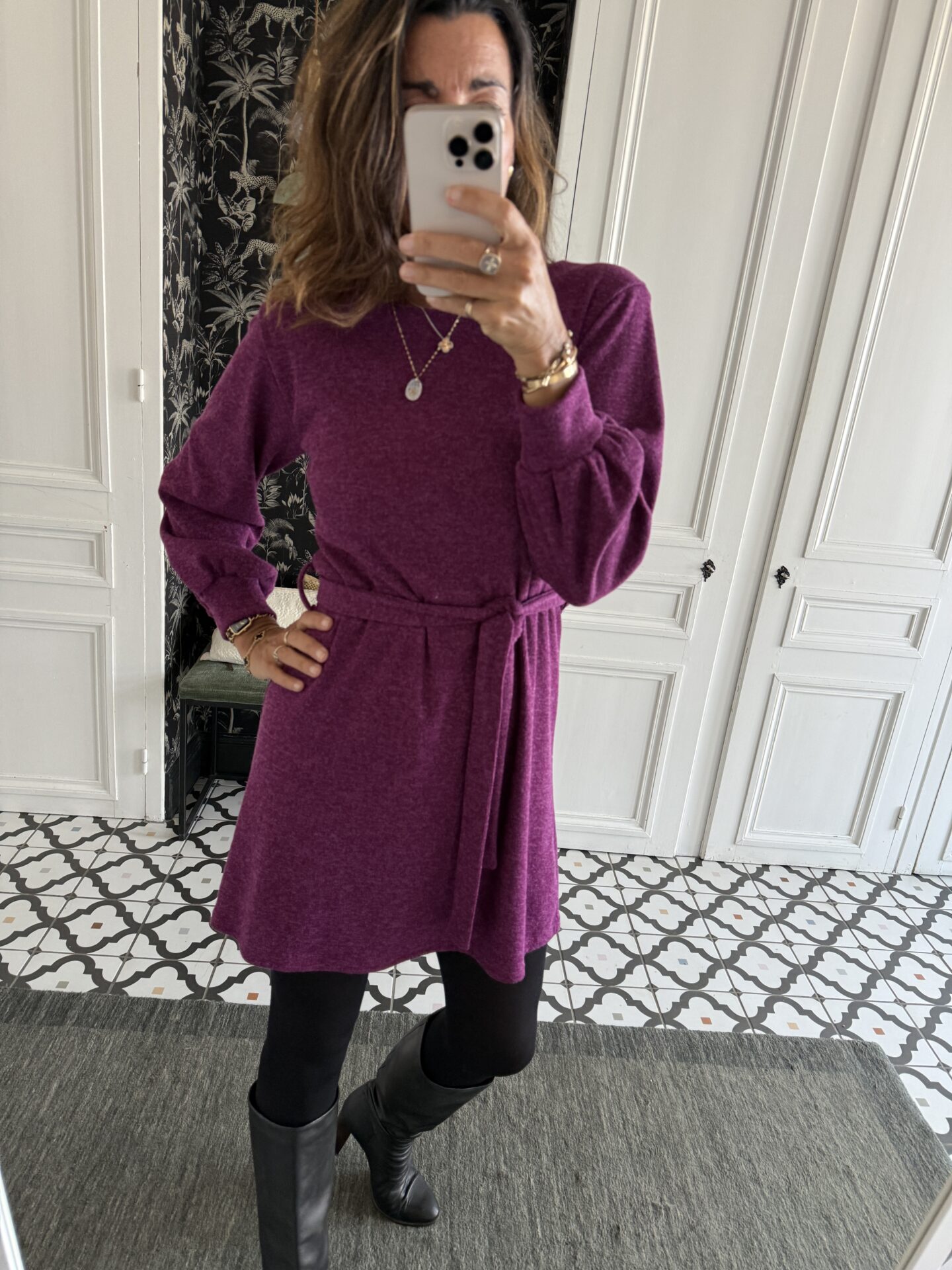 robe debo maille noir