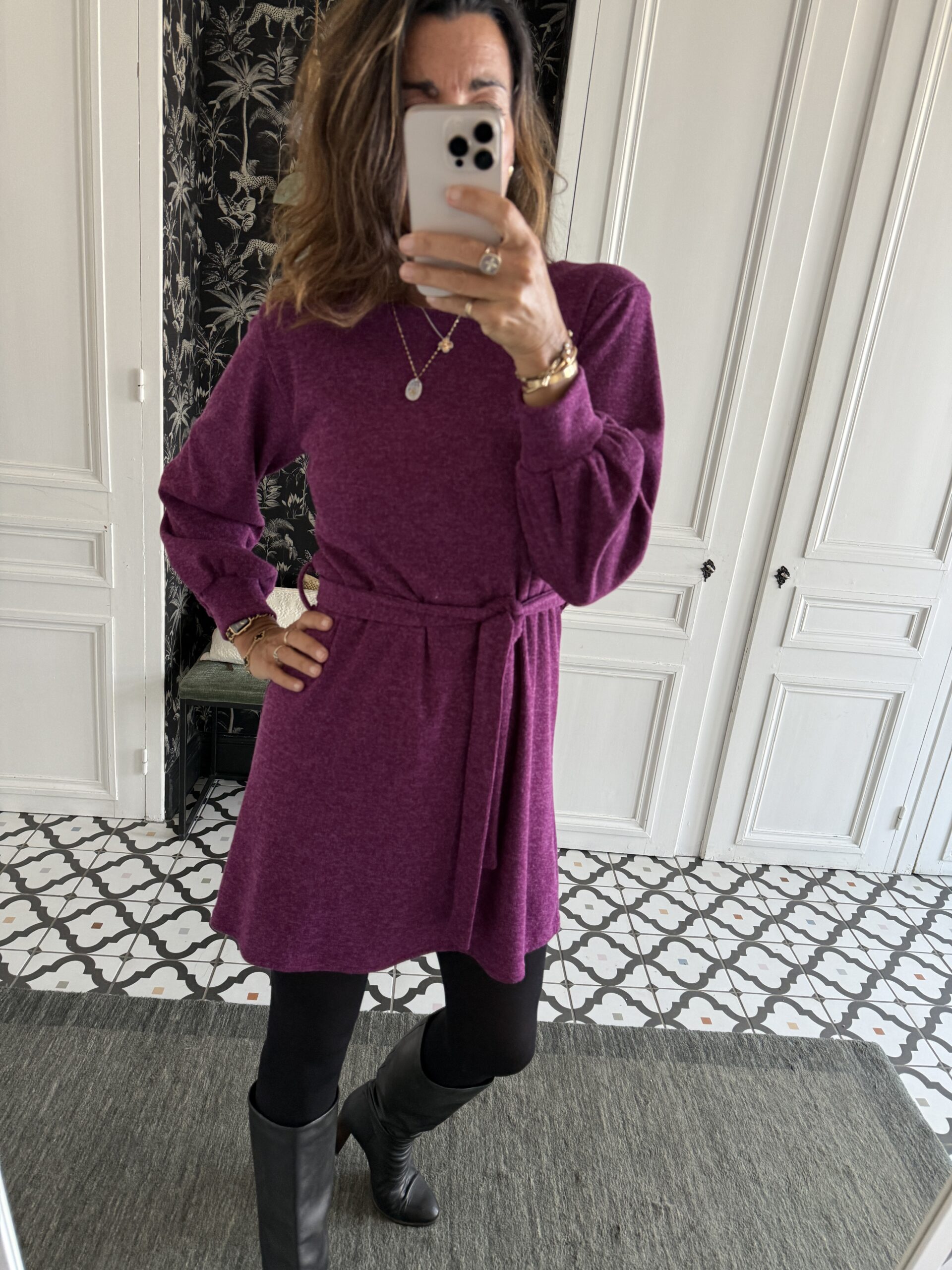 robe debo maille noir