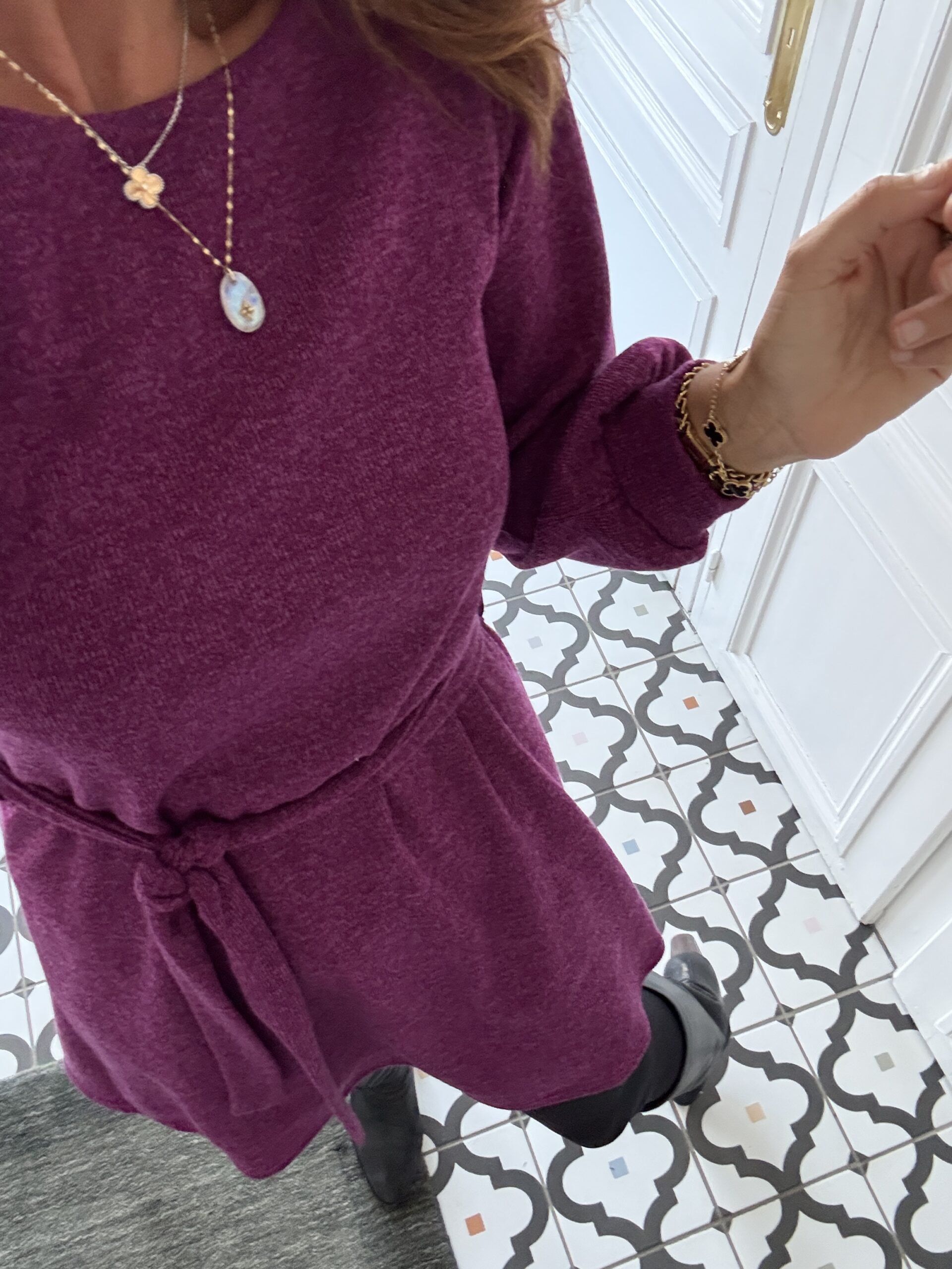 robe debo maille noir