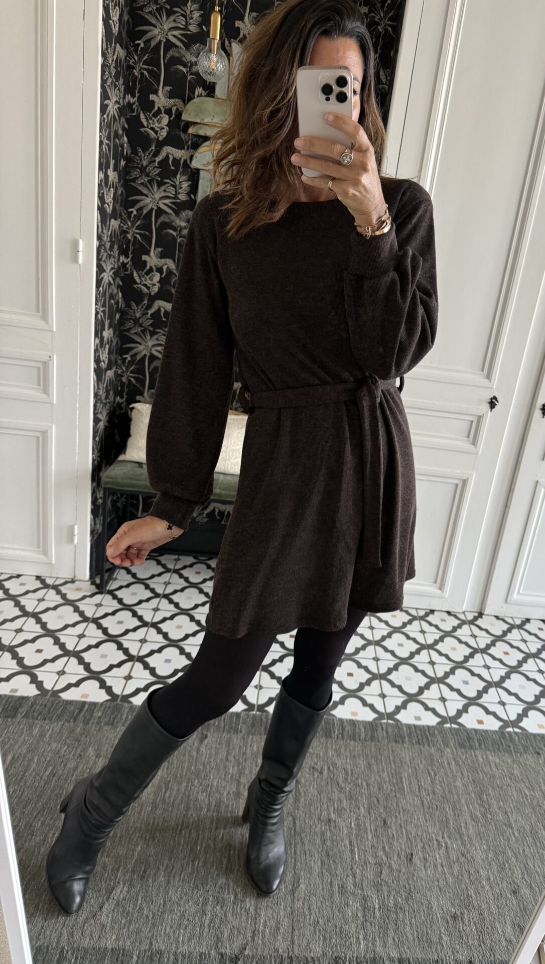robe debo maille noir