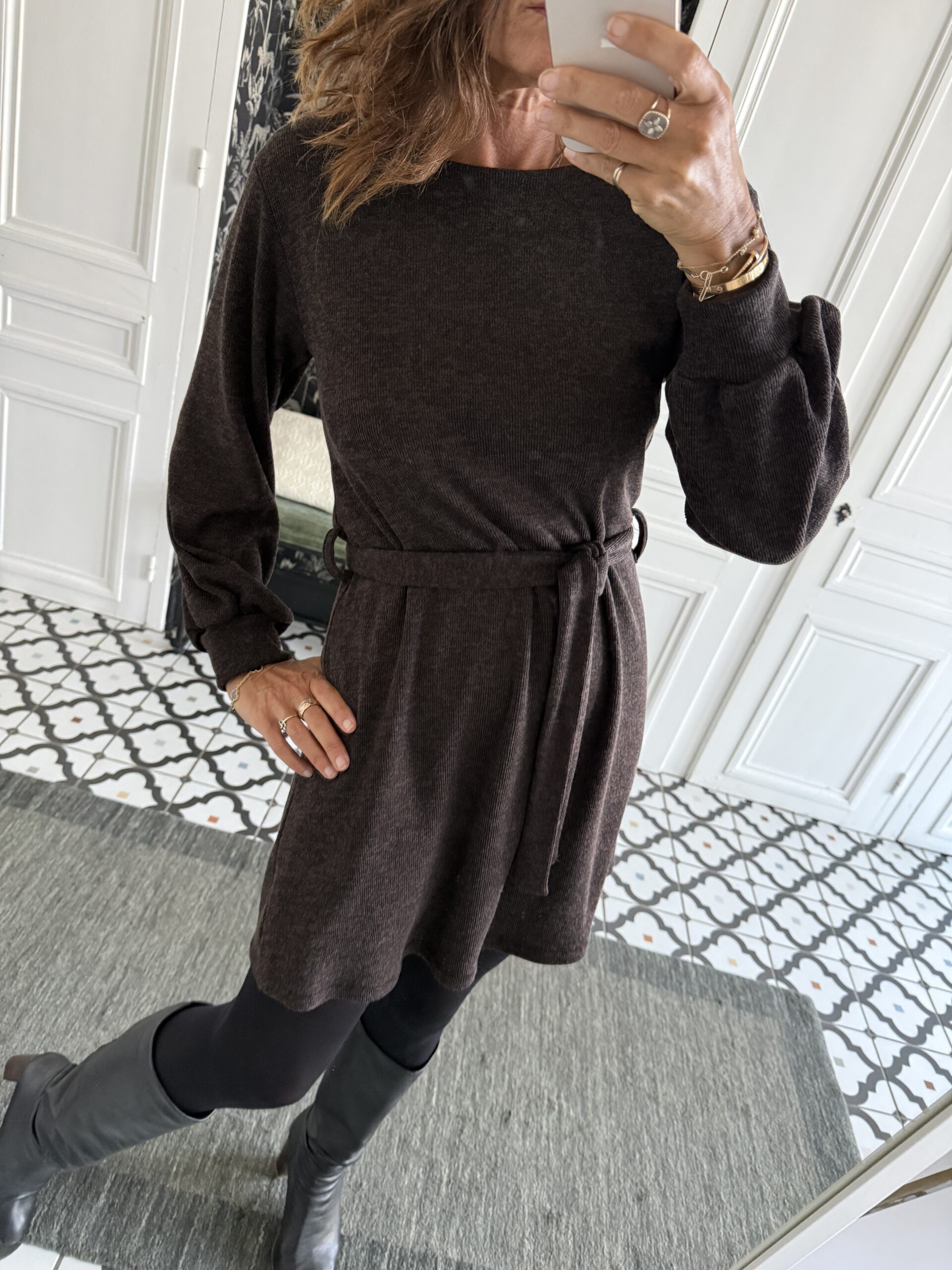 robe debo maille noir
