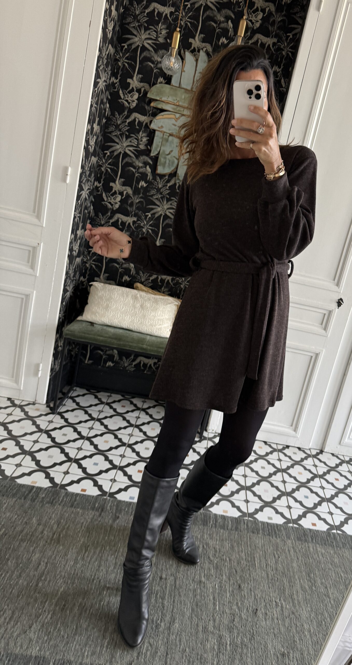 robe debo maille noir