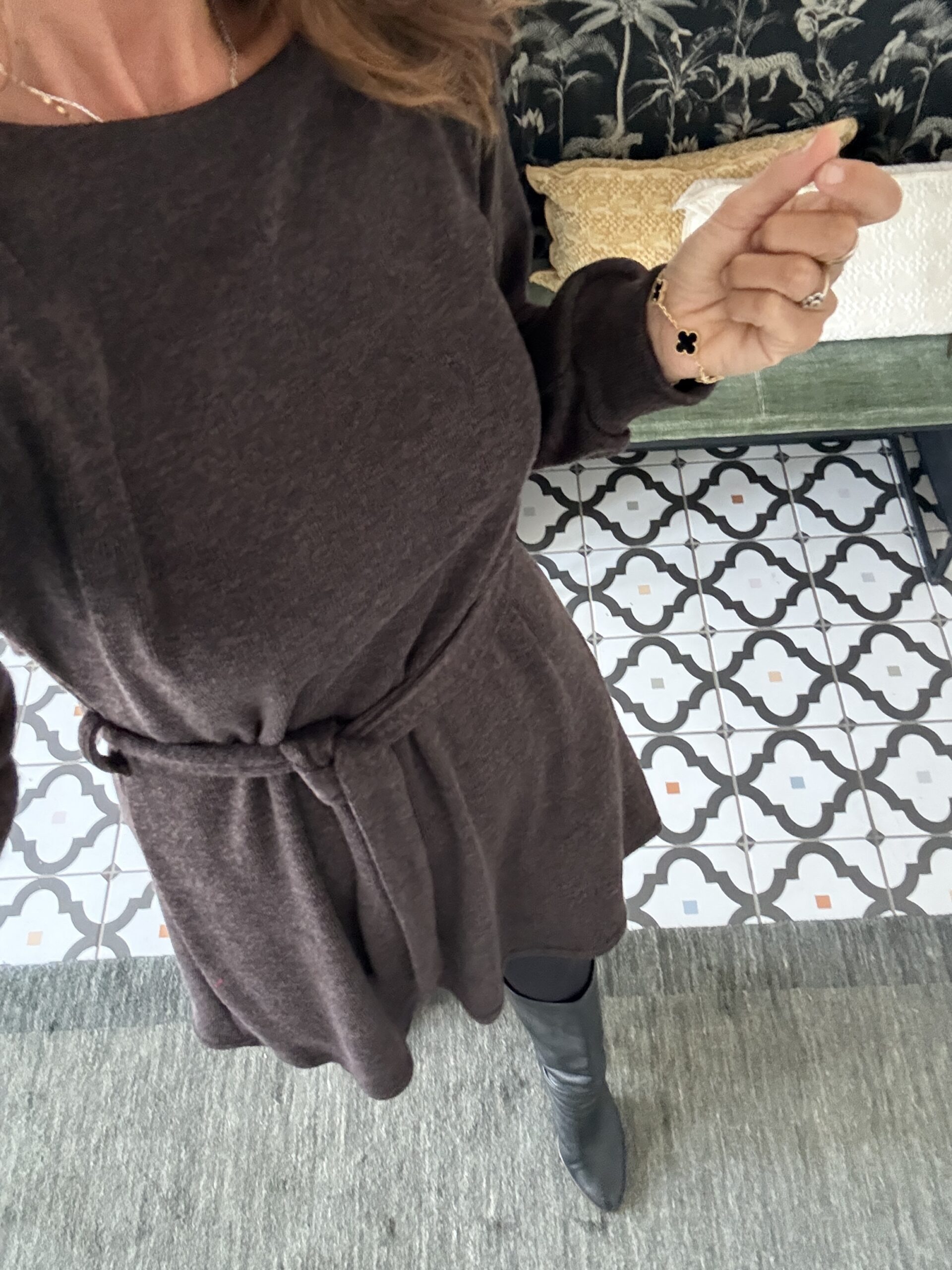 robe debo maille noir