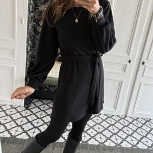 robe debo maille noir
