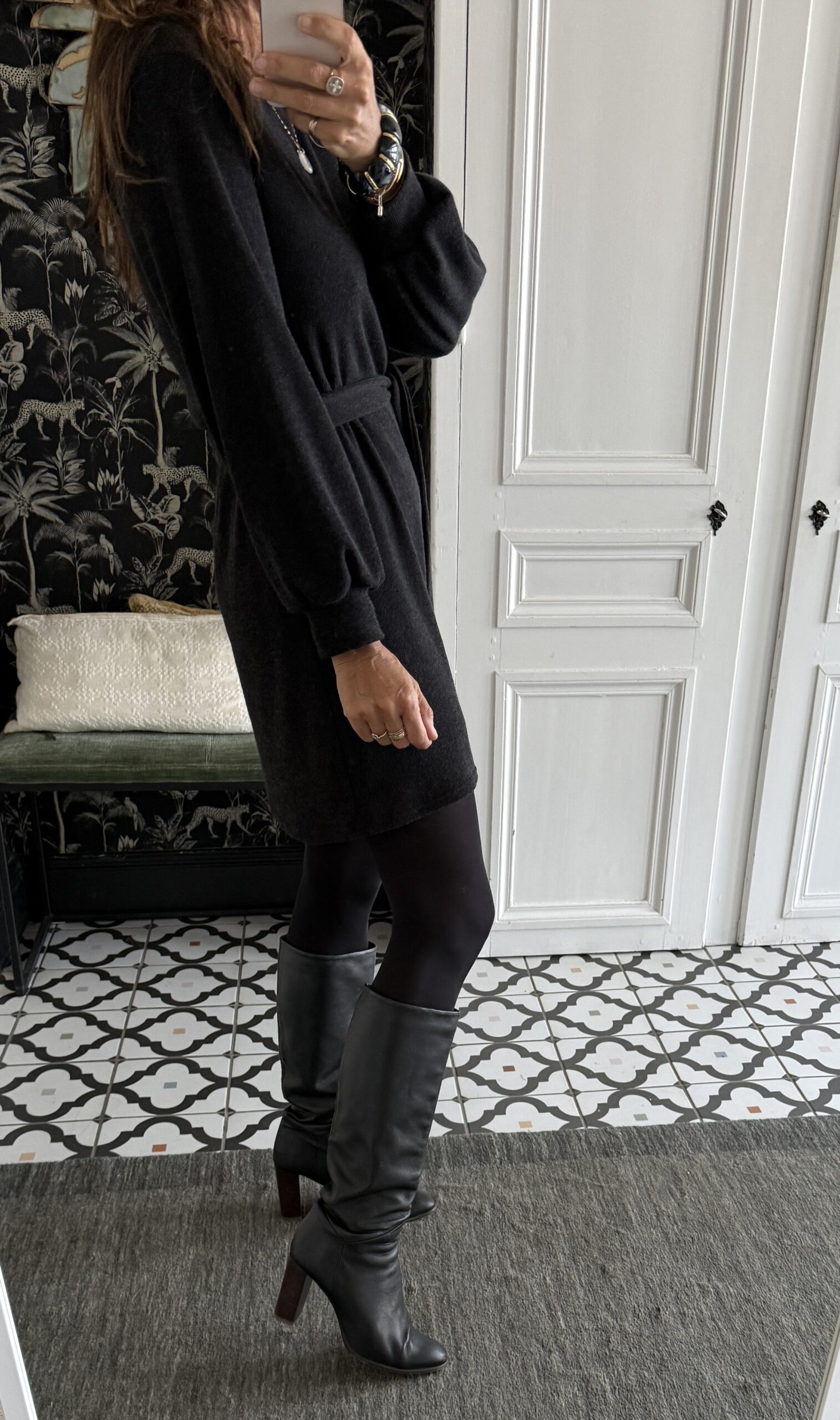 robe debo maille noir