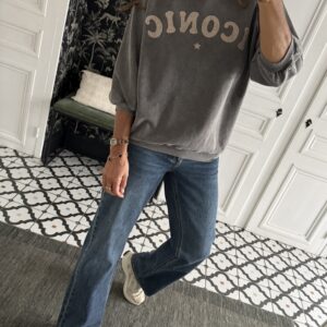 blouse dentelle écru manches évasées