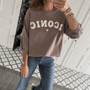 blouse dentelle écru manches évasées